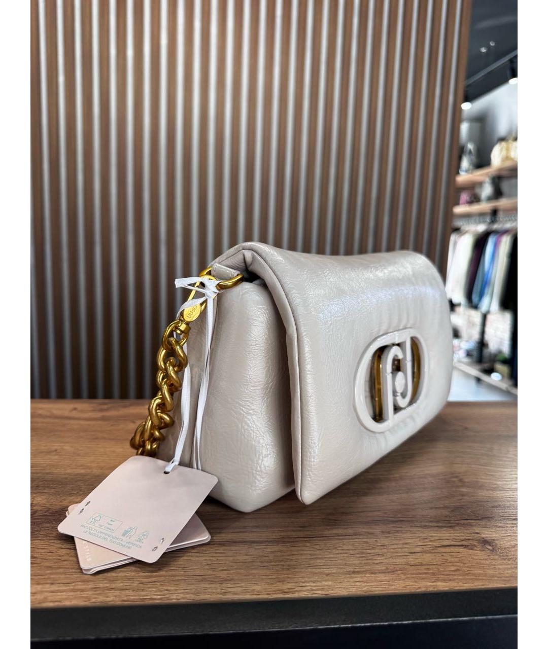 LIU JO Бежевая сумка тоут из искусственной кожи, фото 2