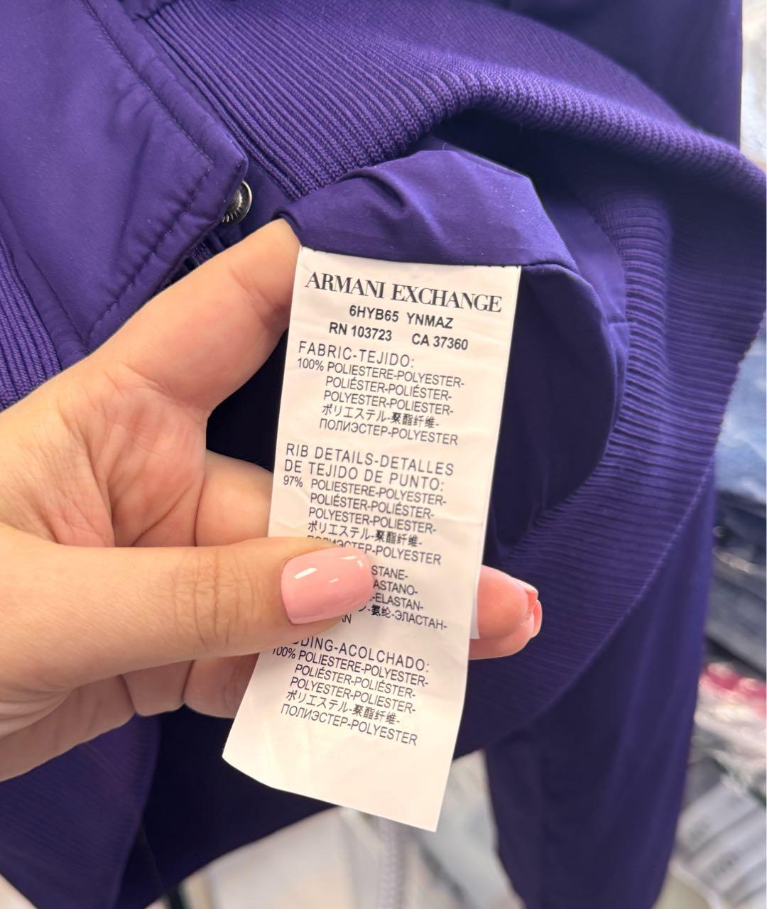 ARMANI EXCHANGE Фиолетовая полиамидовая куртка, фото 6