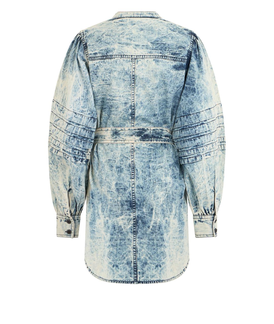 ISABEL MARANT ETOILE Голубое хлопковое повседневное платье, фото 2