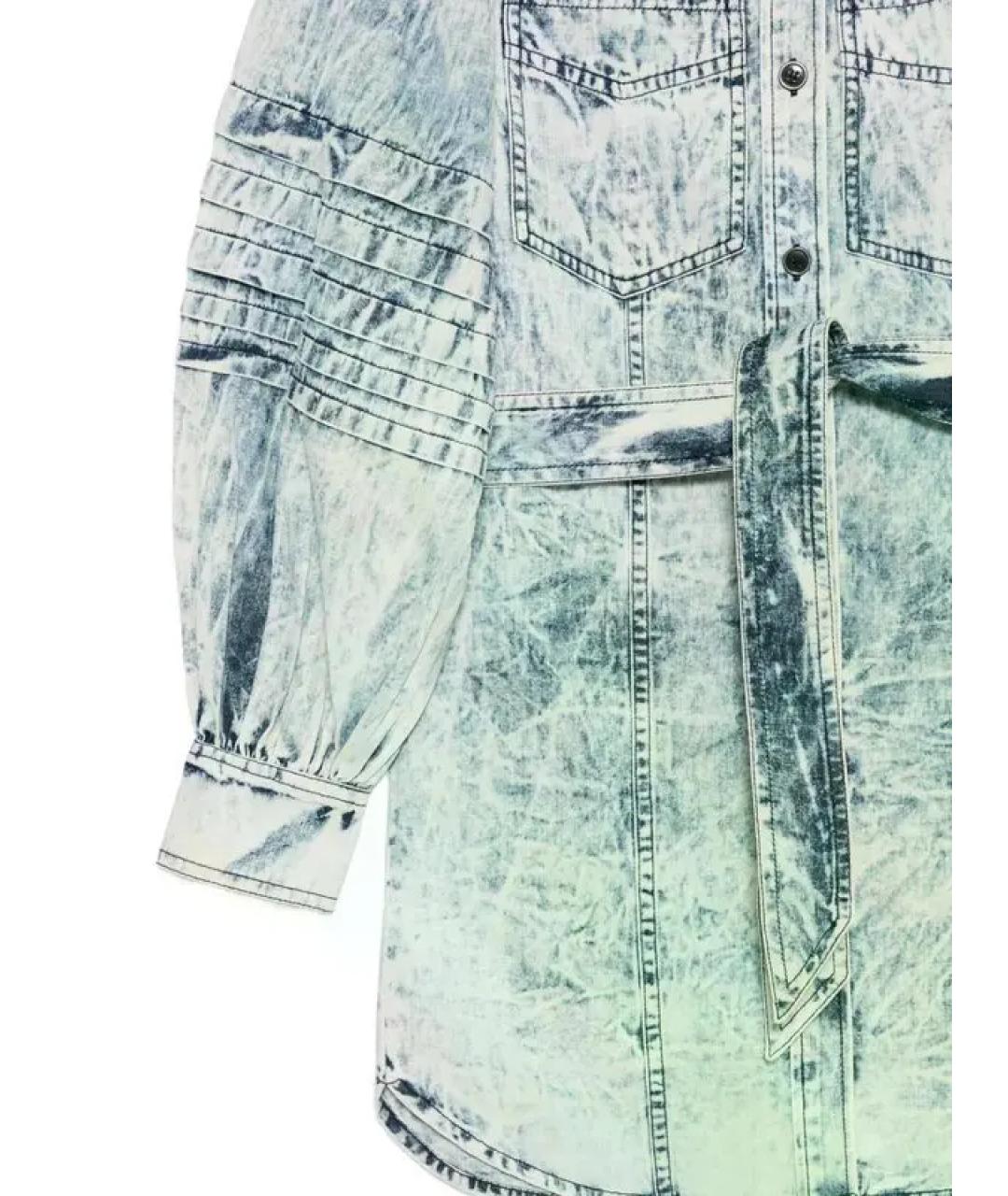 ISABEL MARANT ETOILE Голубое хлопковое повседневное платье, фото 3