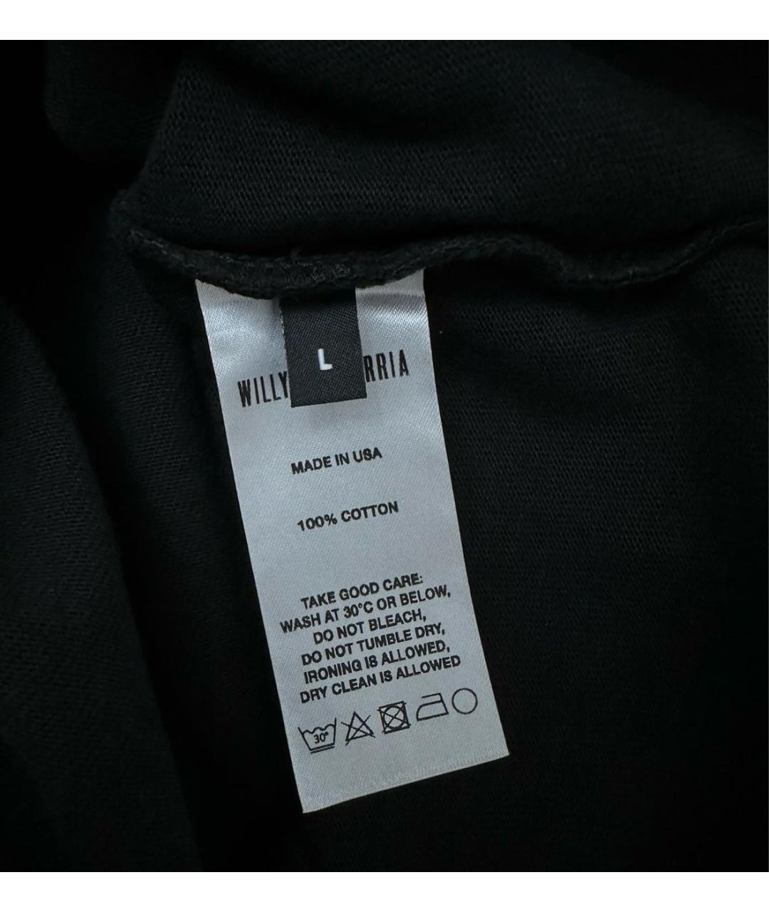 WILLY CHAVARRIA Черная хлопковая футболка, фото 5