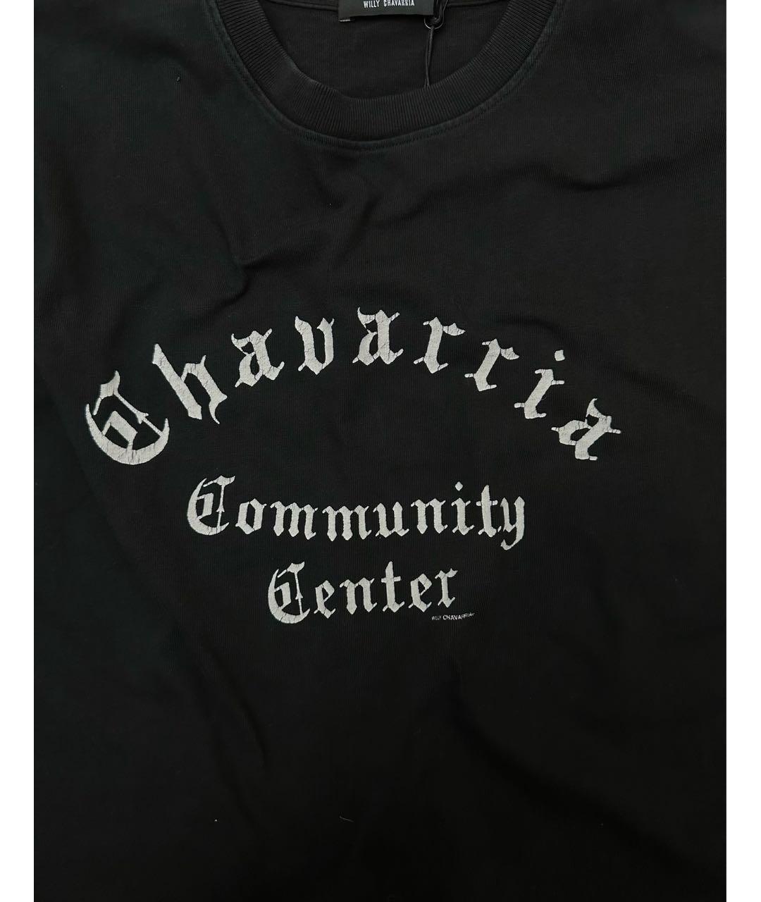 WILLY CHAVARRIA Черная хлопковая футболка, фото 3