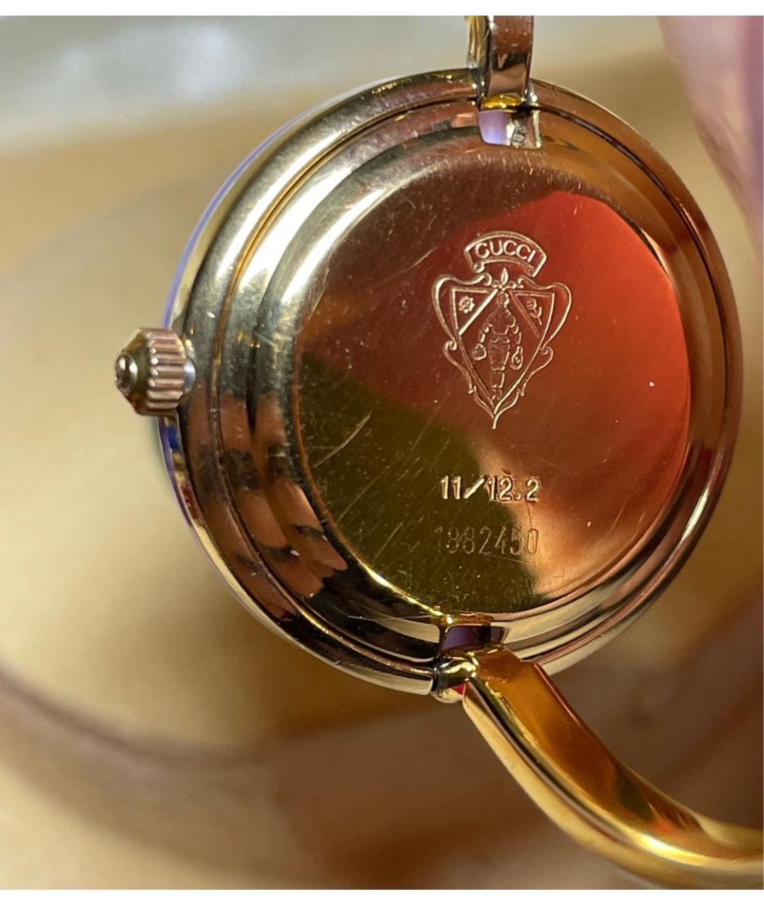 GUCCI Золотые металлические часы, фото 2