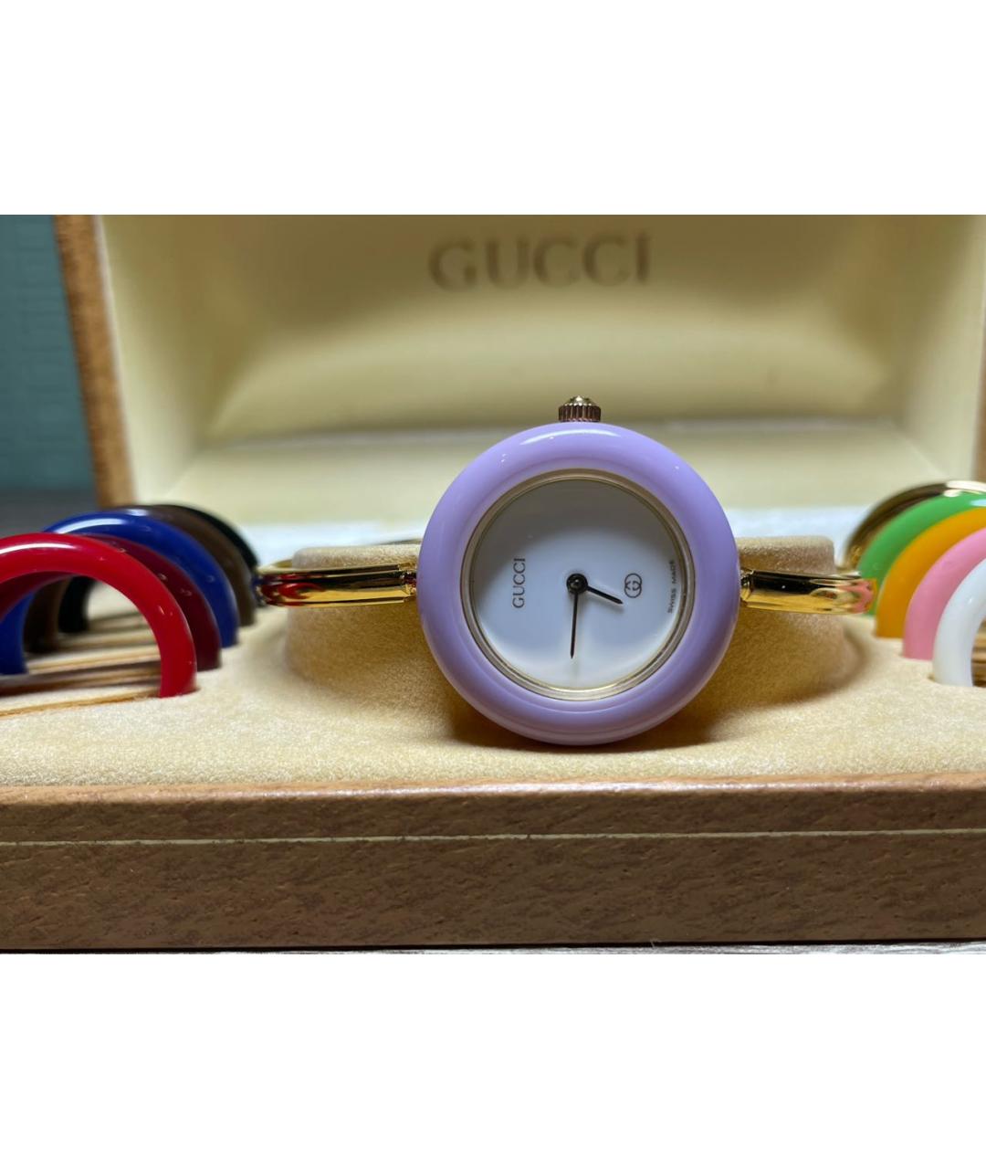 GUCCI Золотые металлические часы, фото 6