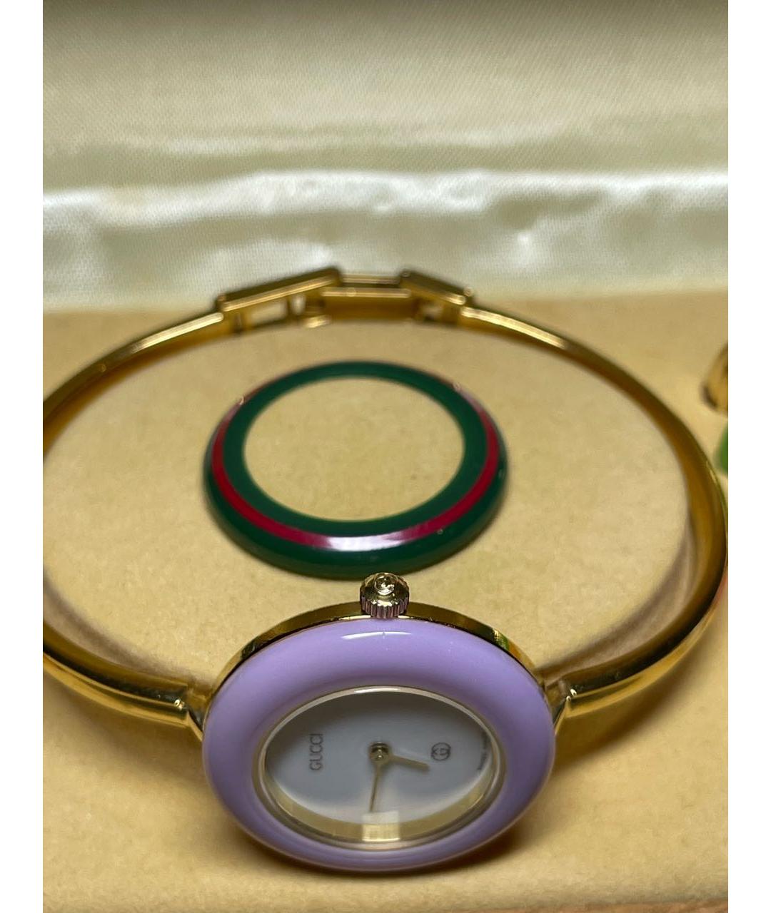 GUCCI Золотые металлические часы, фото 7