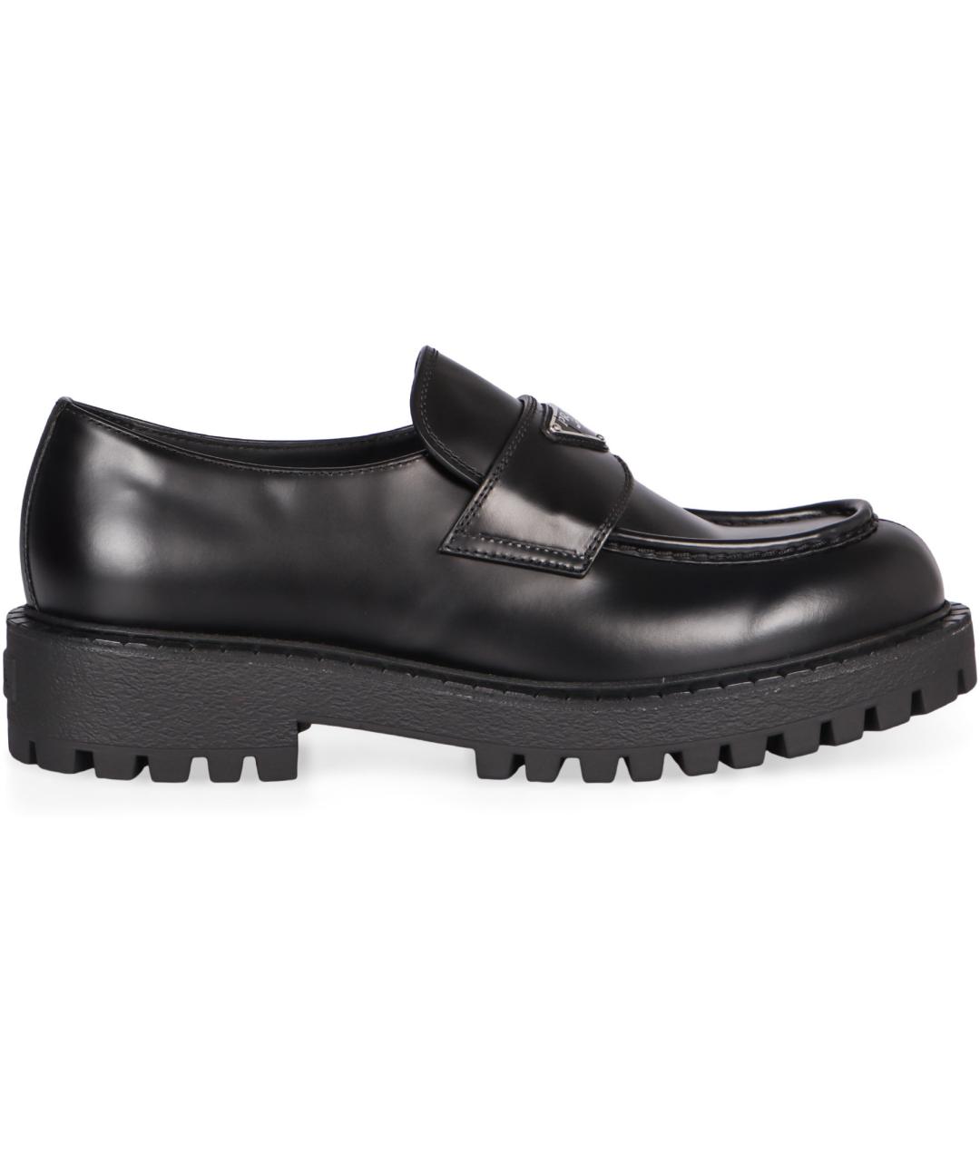 PRADA Черные кожаные лоферы, фото 2