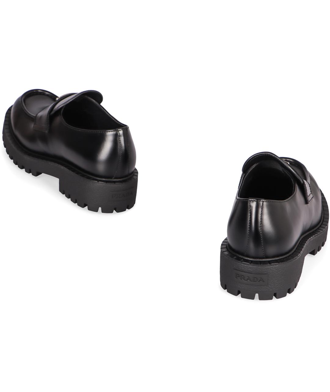 PRADA Черные кожаные лоферы, фото 4