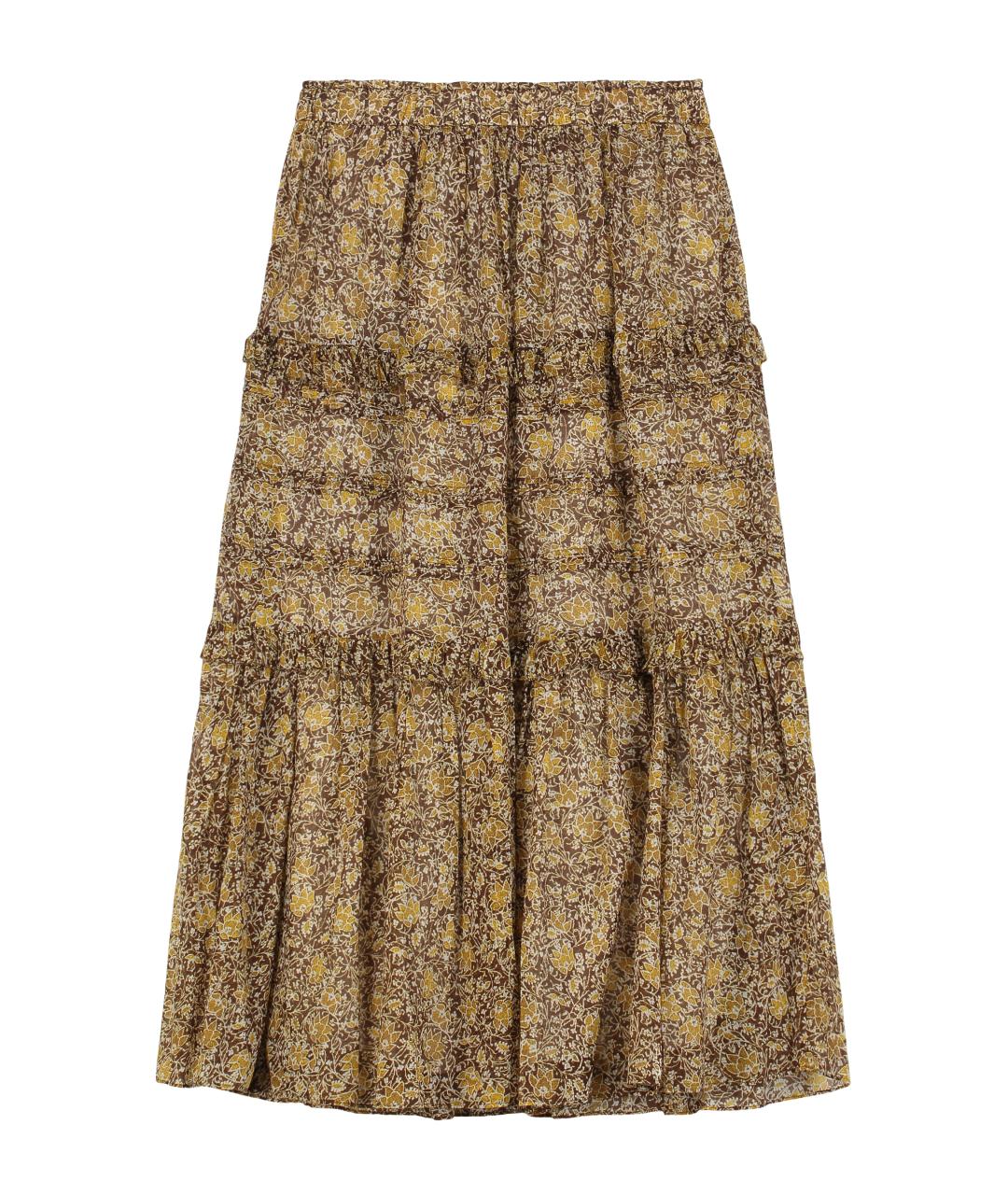 ISABEL MARANT ETOILE Мульти хлопковая юбка макси, фото 2