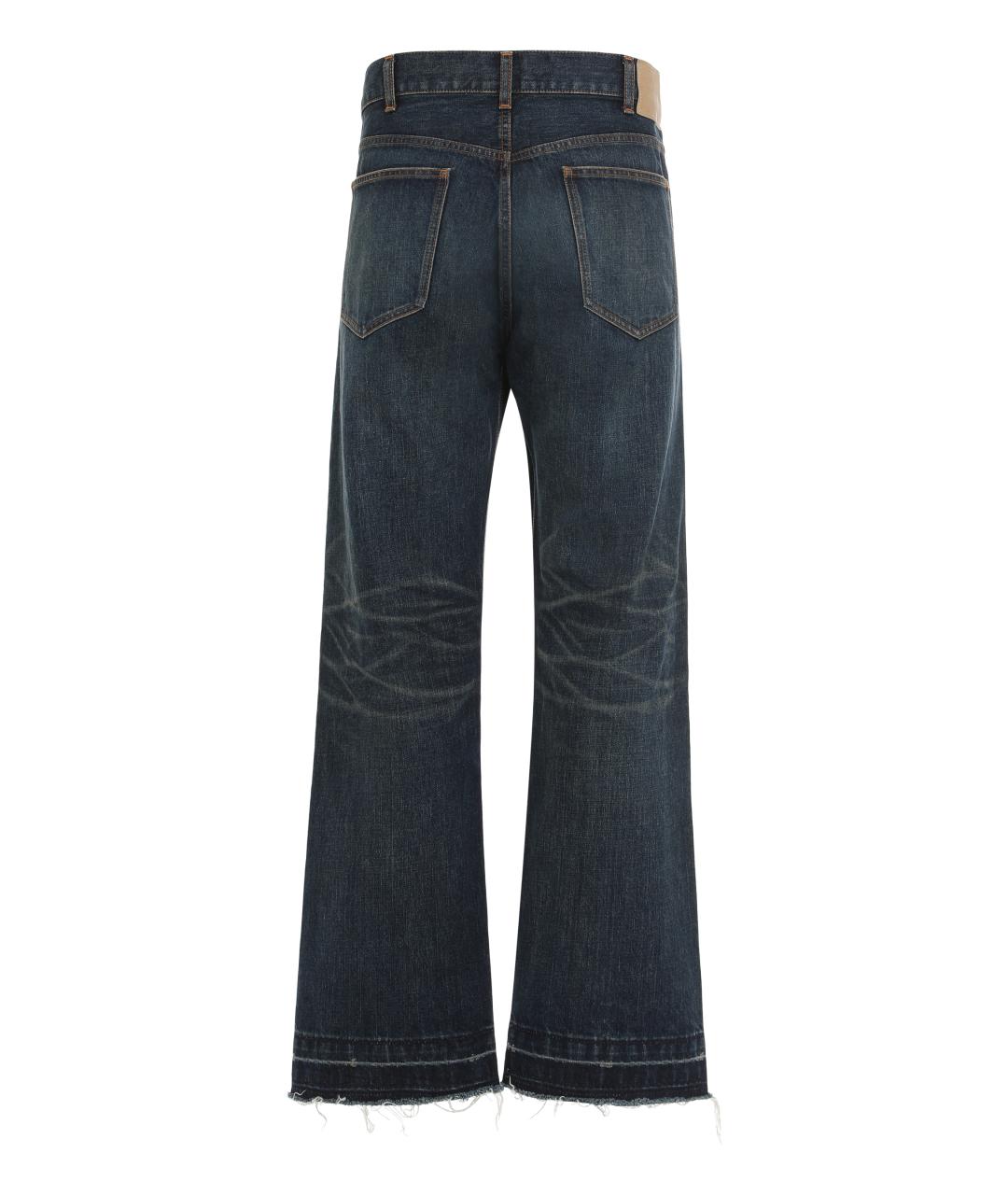 CELINE Темно-синие хлопковые прямые джинсы, фото 2