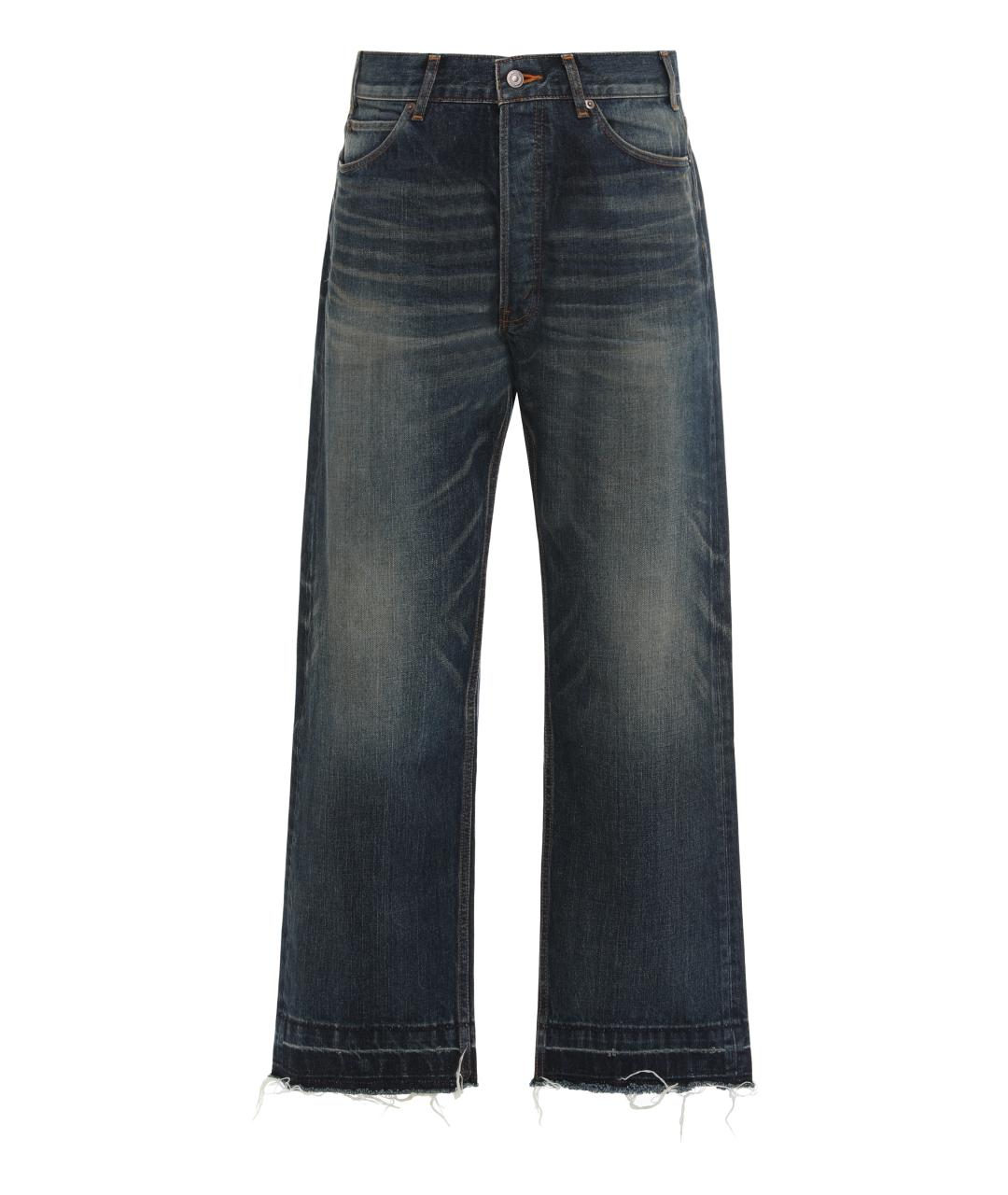 CELINE Темно-синие хлопковые прямые джинсы, фото 1