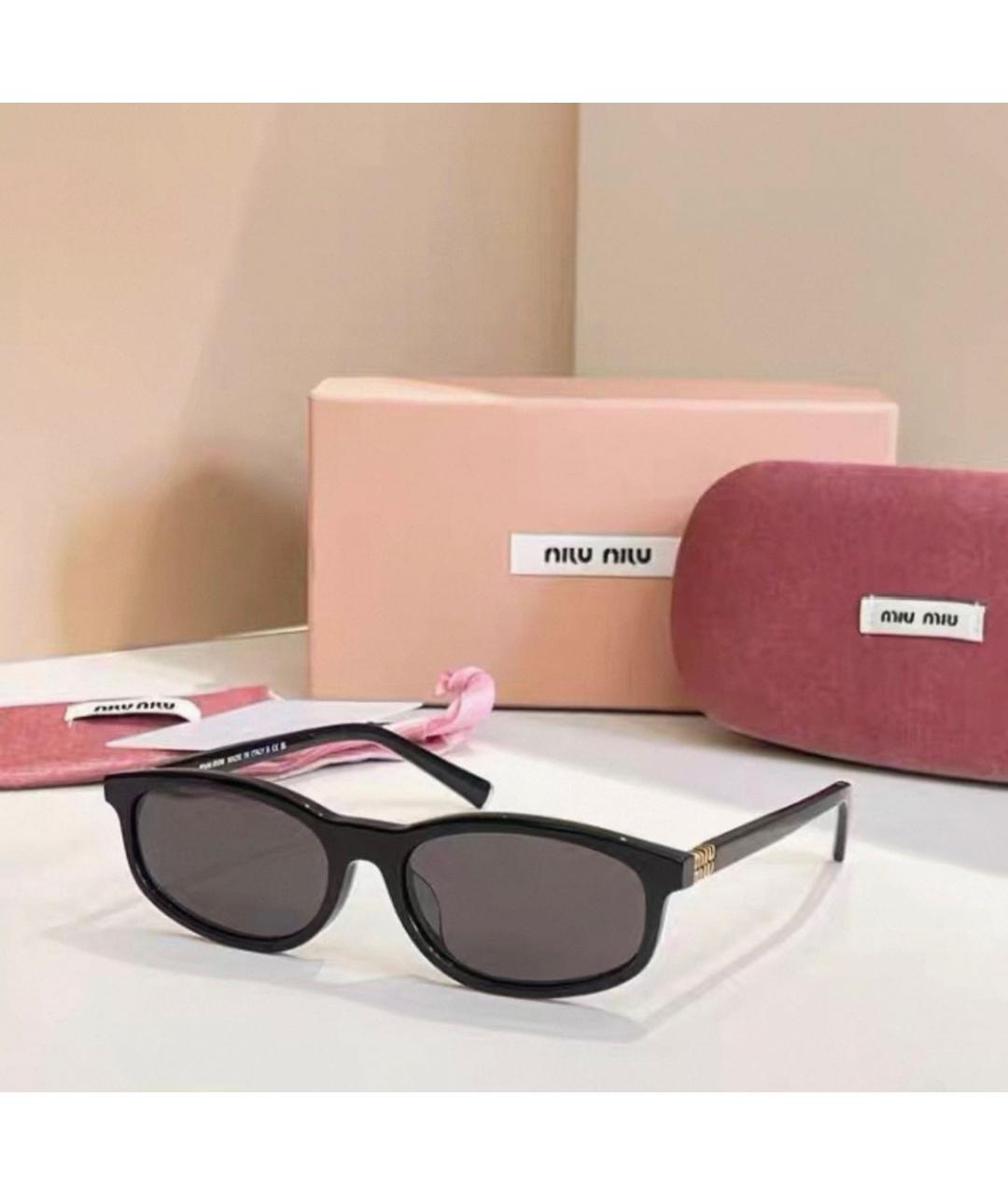 MIU MIU Черные солнцезащитные очки, фото 2