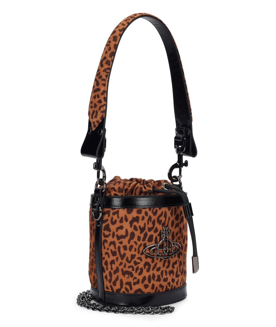 VIVIENNE WESTWOOD Коричневая сумка с короткими ручками, фото 3