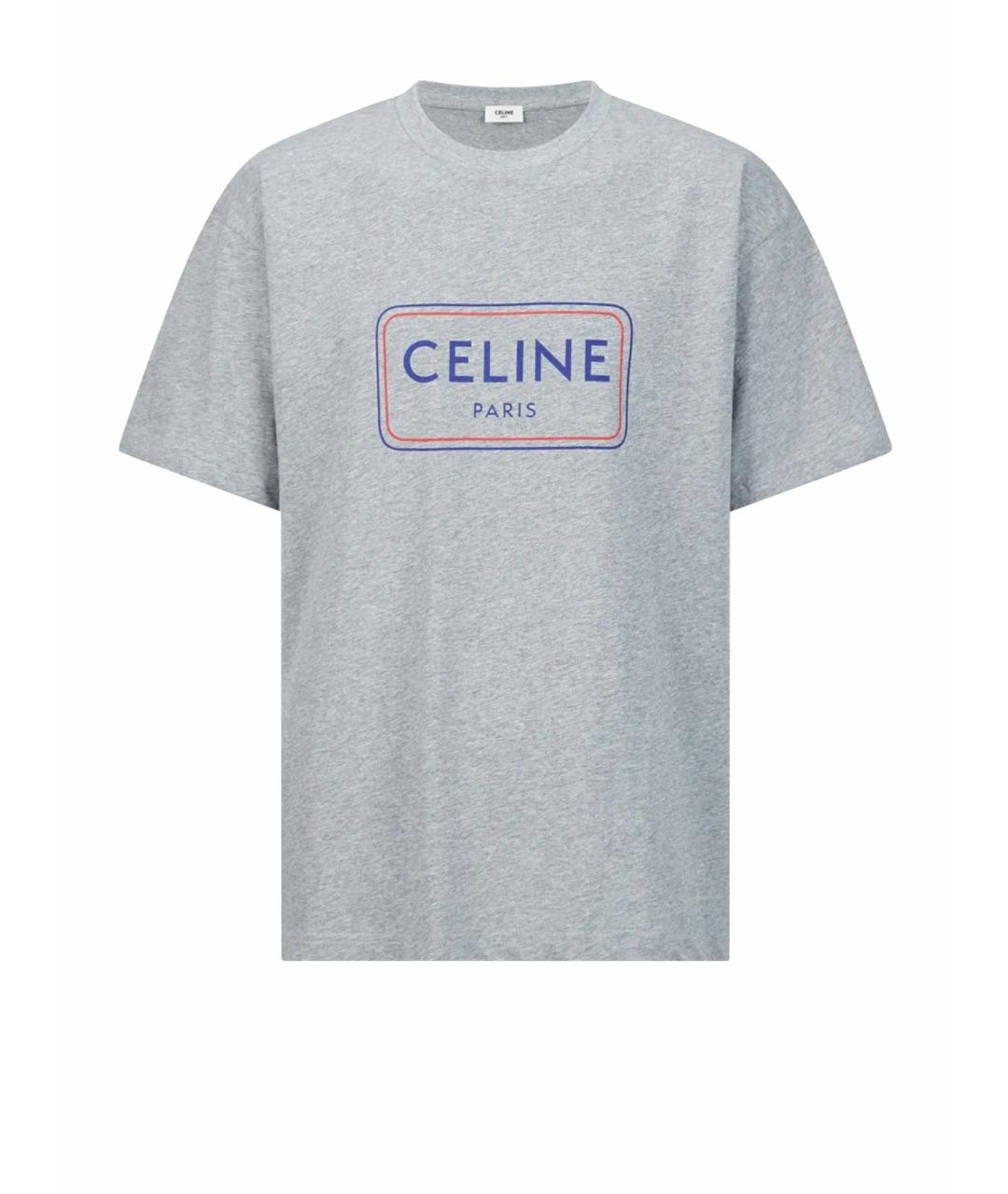 CELINE Серая хлопковая футболка, фото 1