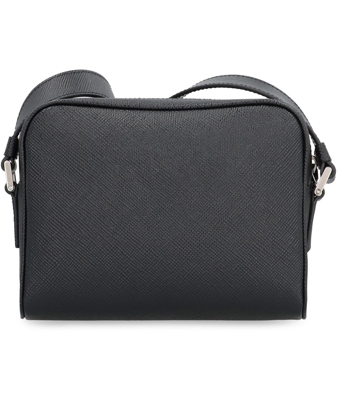 PRADA Черная кожаная сумка на плечо, фото 3