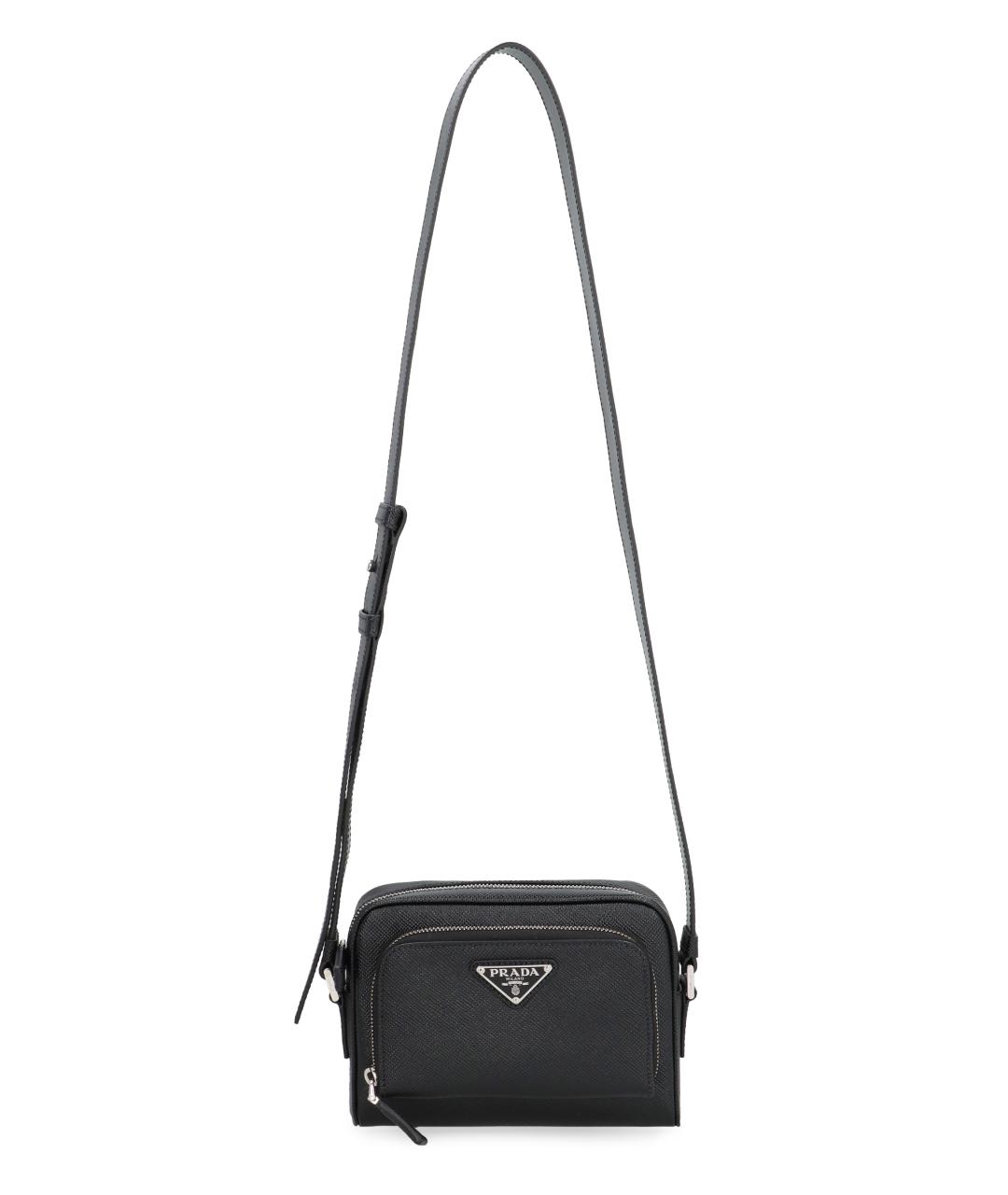 PRADA Черная кожаная сумка на плечо, фото 4