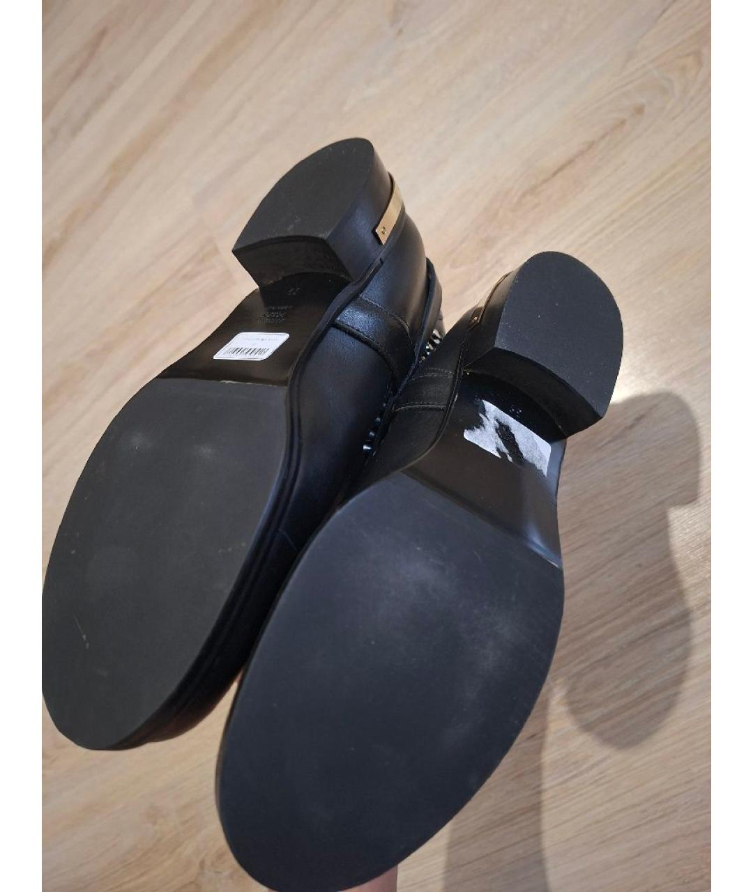 PHILIPP PLEIN Черные кожаные сапоги, фото 7