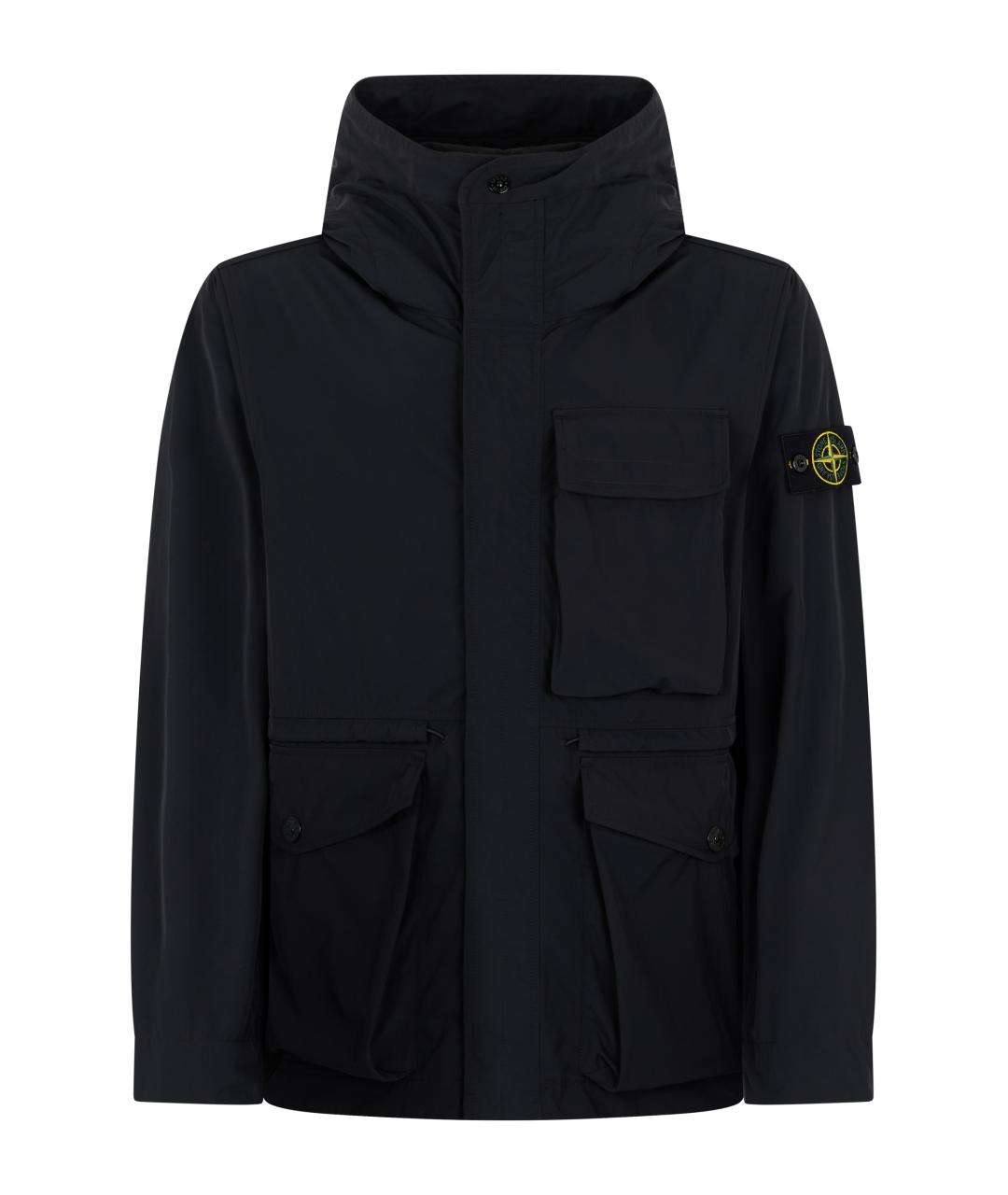 STONE ISLAND Черная полиэстеровая куртка, фото 1