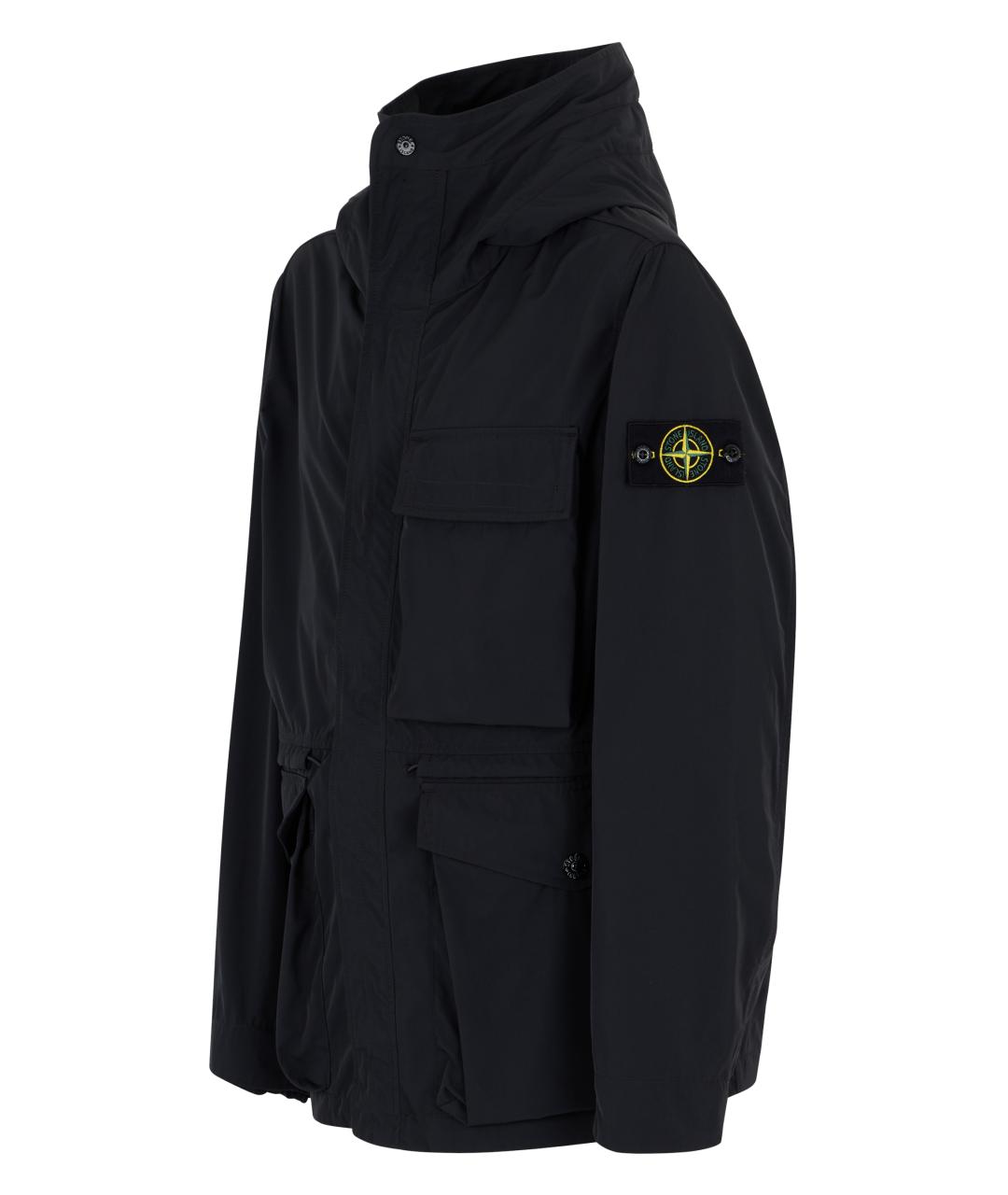 STONE ISLAND Черная полиэстеровая куртка, фото 3