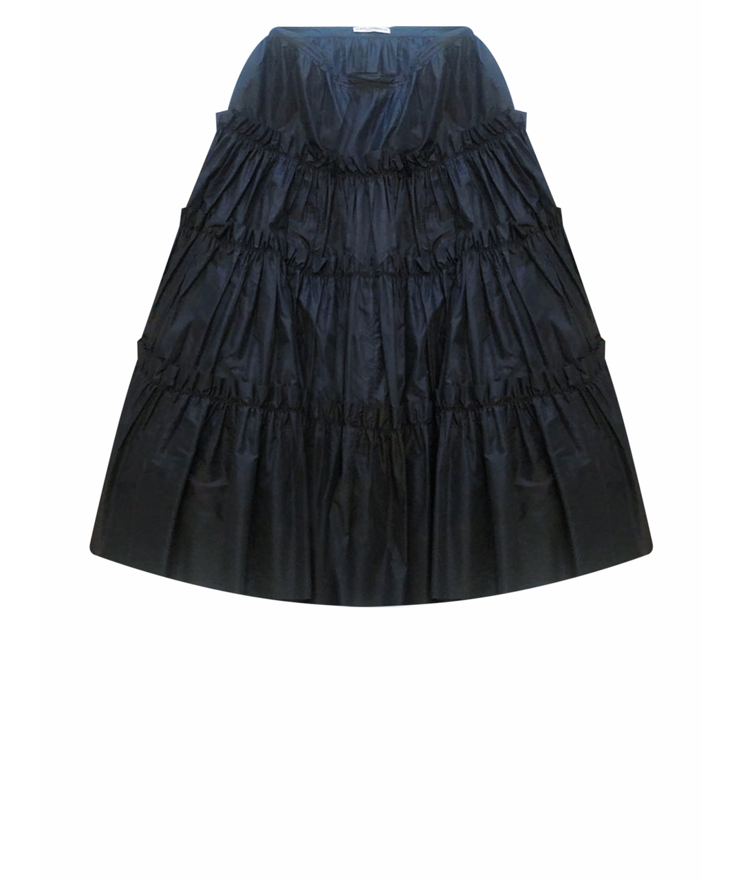DOLCE&GABBANA Черная шелковая юбка макси, фото 1