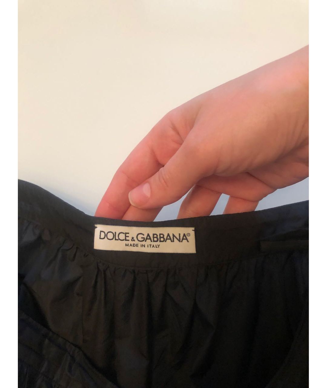DOLCE&GABBANA Черная шелковая юбка макси, фото 3