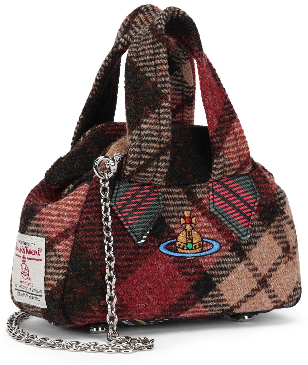 VIVIENNE WESTWOOD Мульти шерстяная сумка с короткими ручками, фото 2