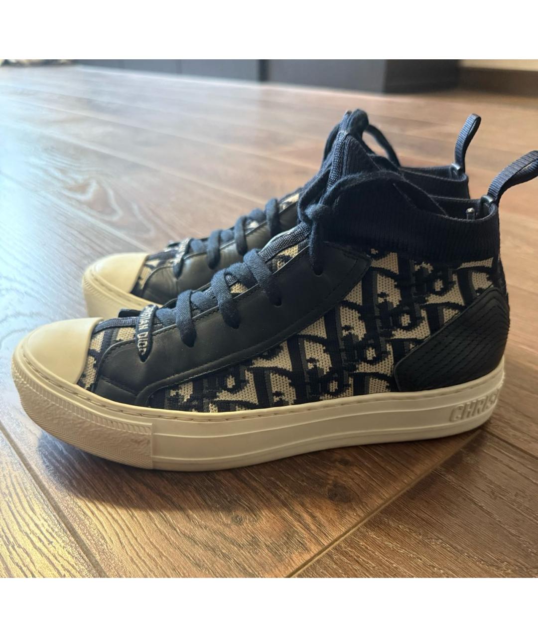 CHRISTIAN DIOR Синие текстильные кеды, фото 6