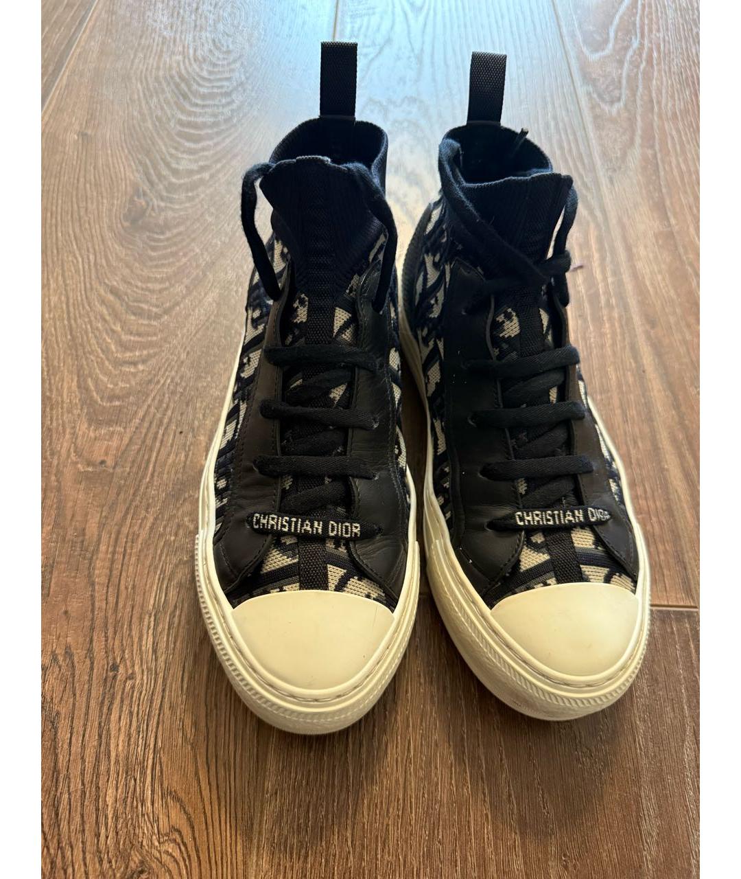 CHRISTIAN DIOR Синие текстильные кеды, фото 3