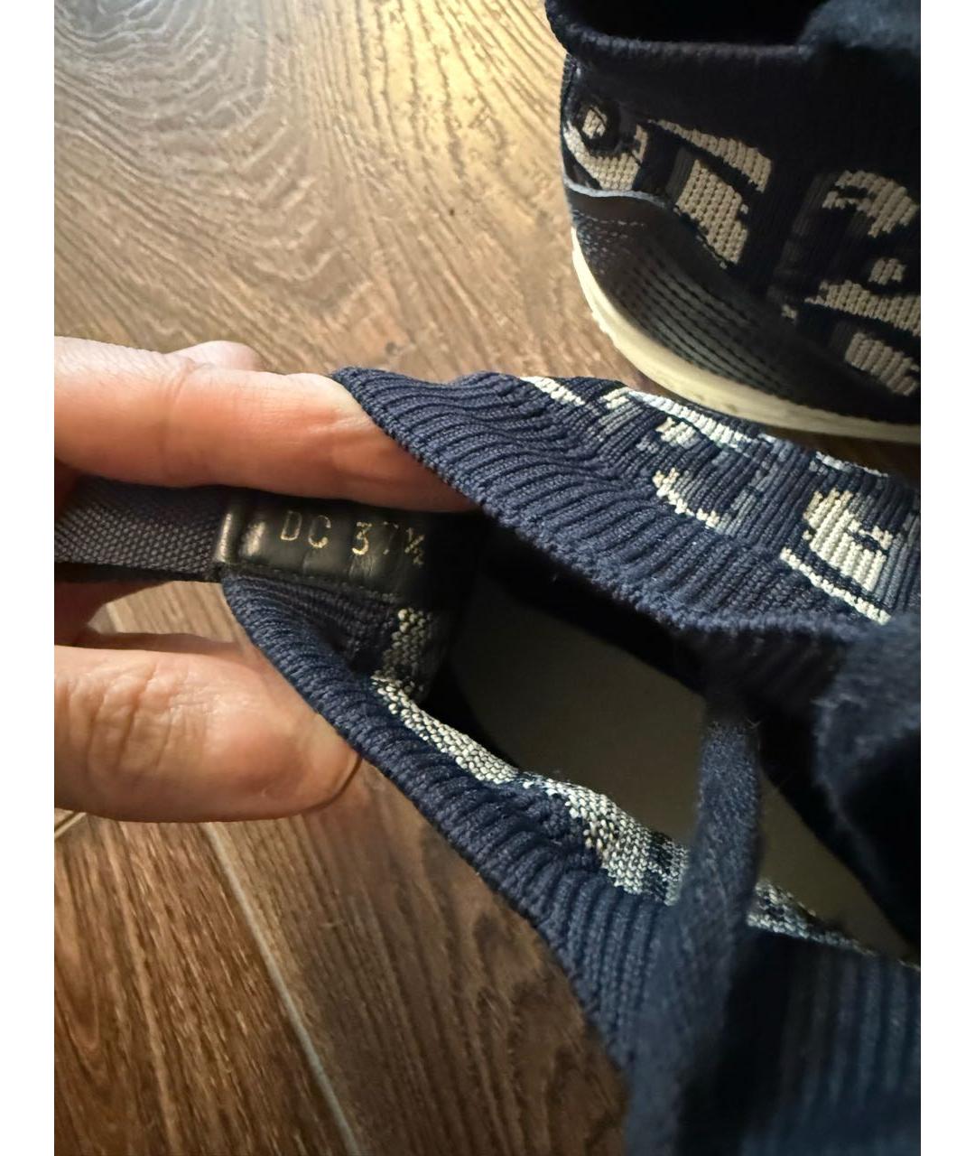 CHRISTIAN DIOR Синие текстильные кеды, фото 5