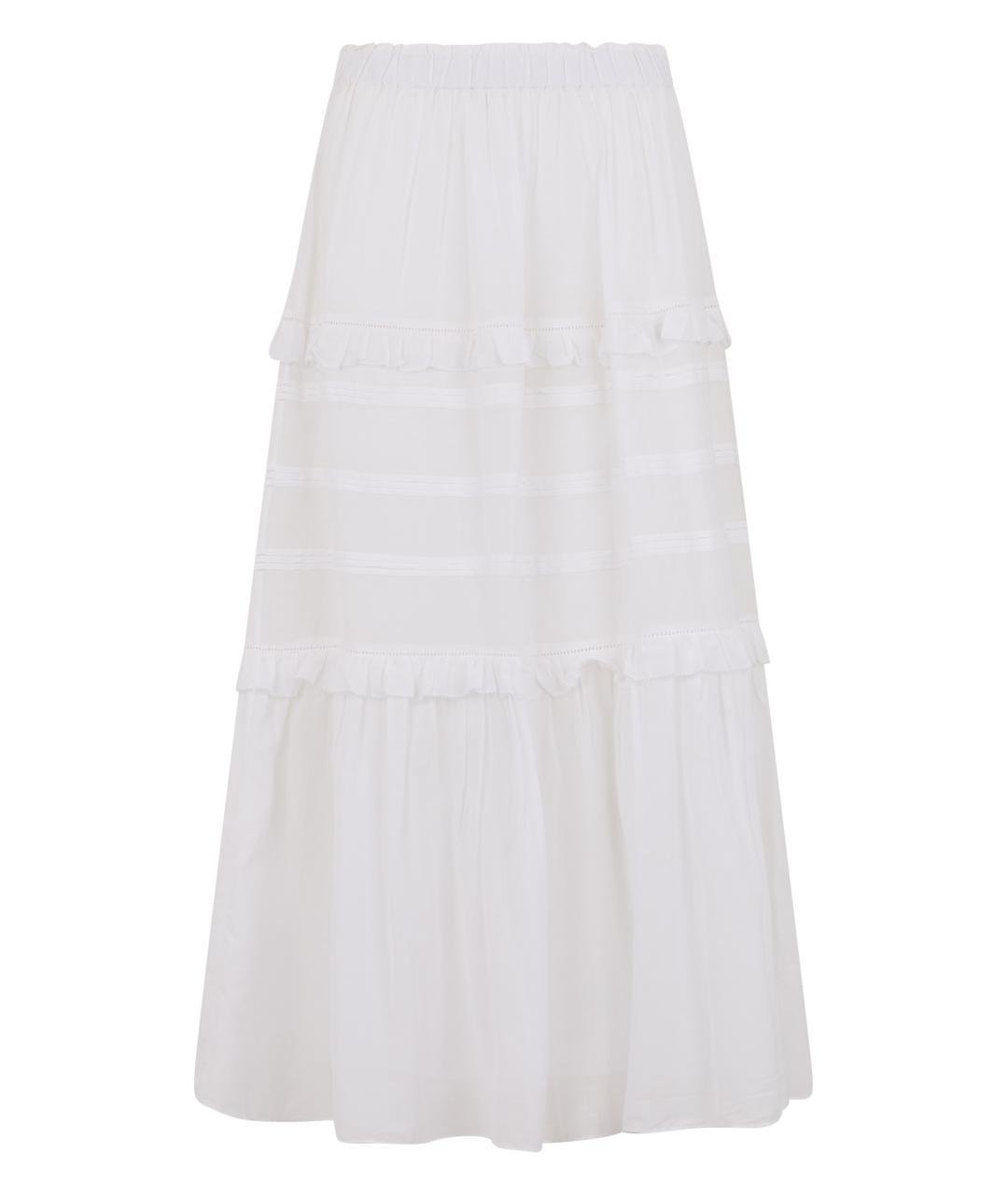 ISABEL MARANT ETOILE Белая хлопковая юбка макси, фото 3