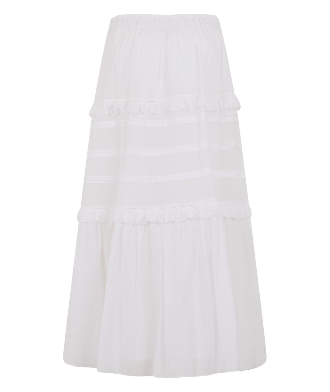 ISABEL MARANT ETOILE Белая хлопковая юбка макси, фото 2
