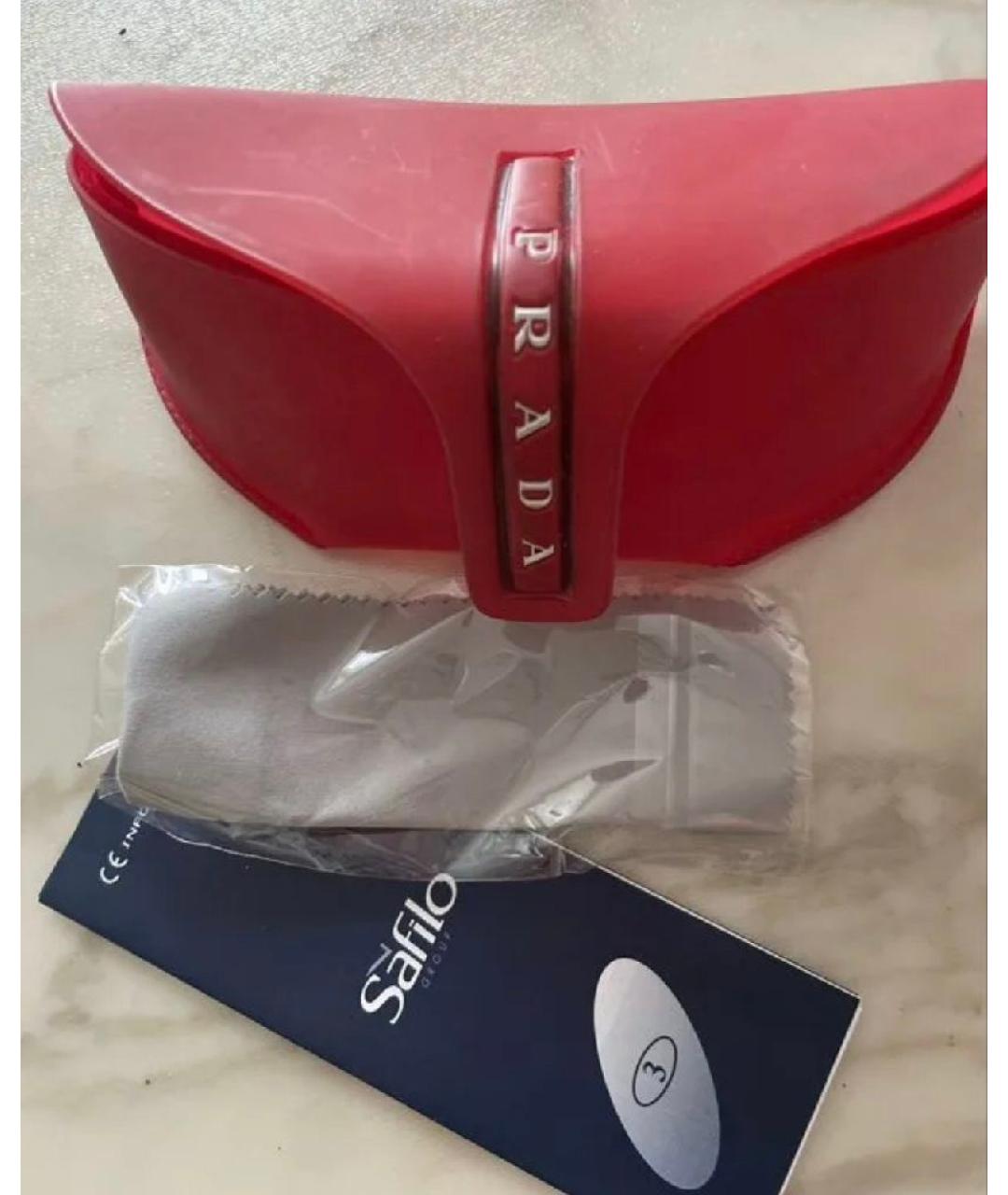 PRADA Коричневые пластиковые солнцезащитные очки, фото 4