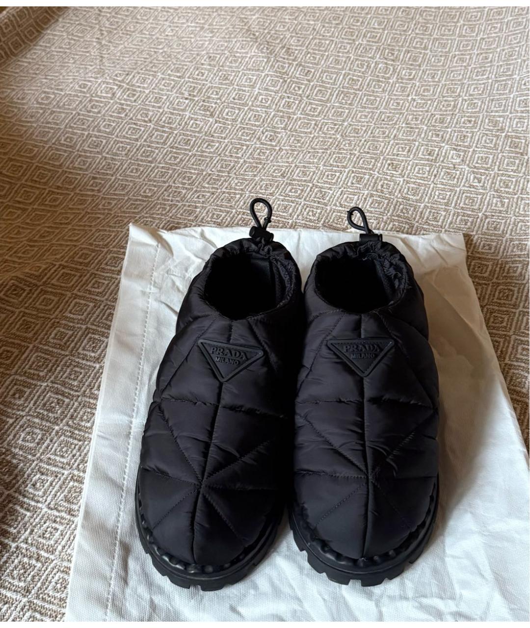 PRADA Черные текстильные полусапоги, фото 3