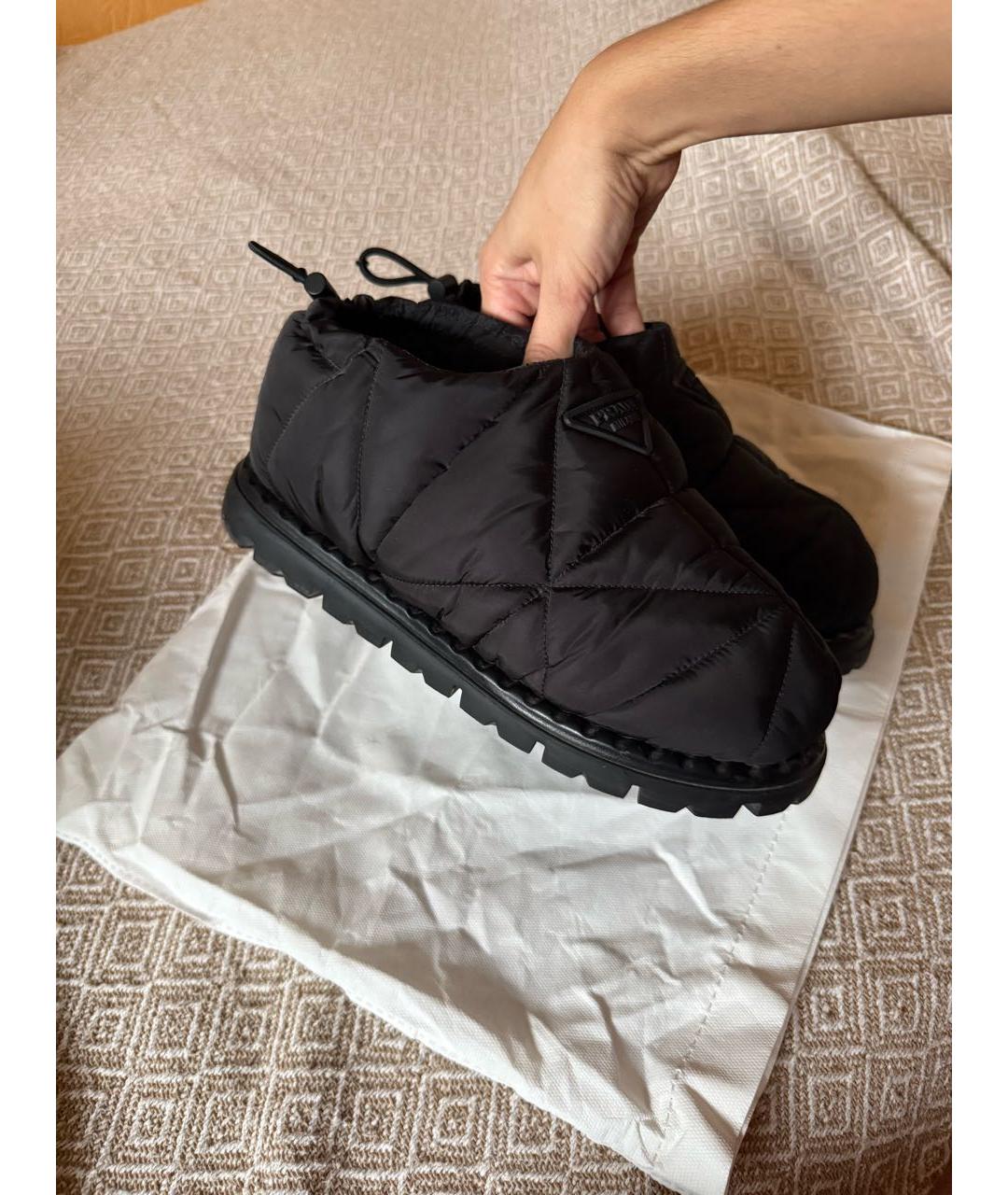 PRADA Черные текстильные полусапоги, фото 5