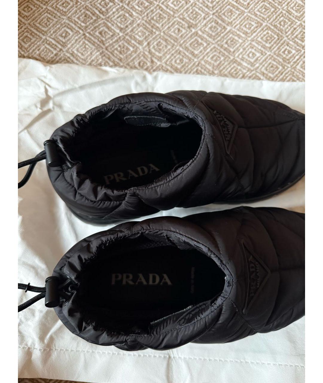 PRADA Черные текстильные полусапоги, фото 8