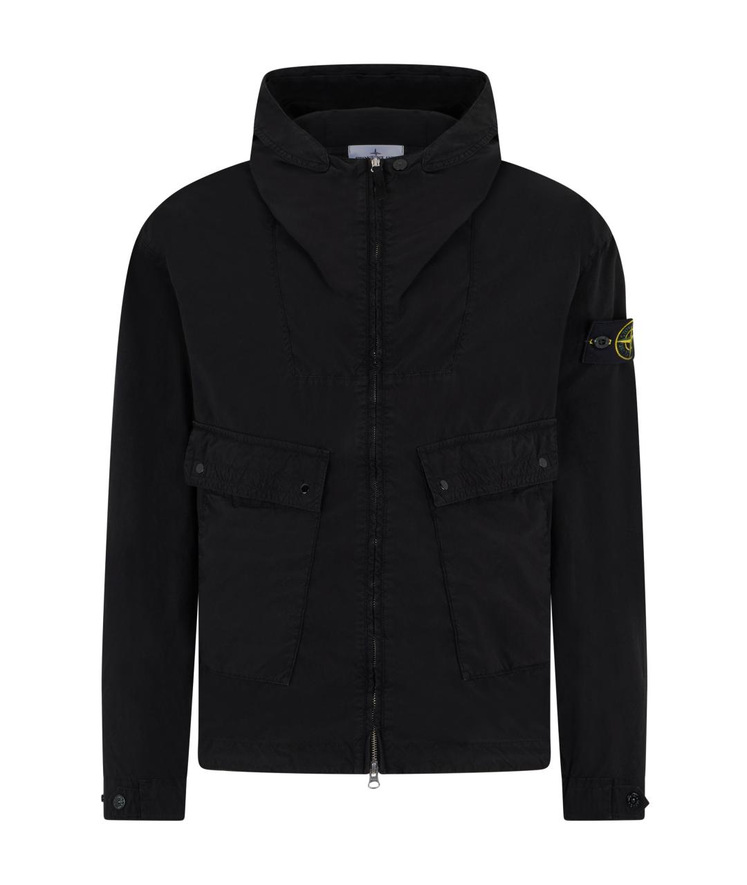 STONE ISLAND Черная полиэстеровая куртка, фото 1