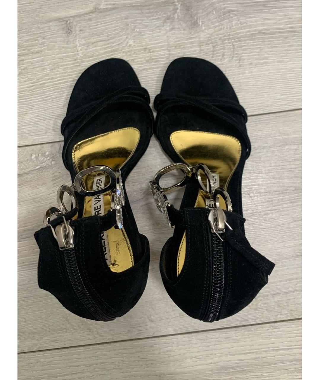 ALEXANDRE VAUTHIER Черные кожаные босоножки, фото 3