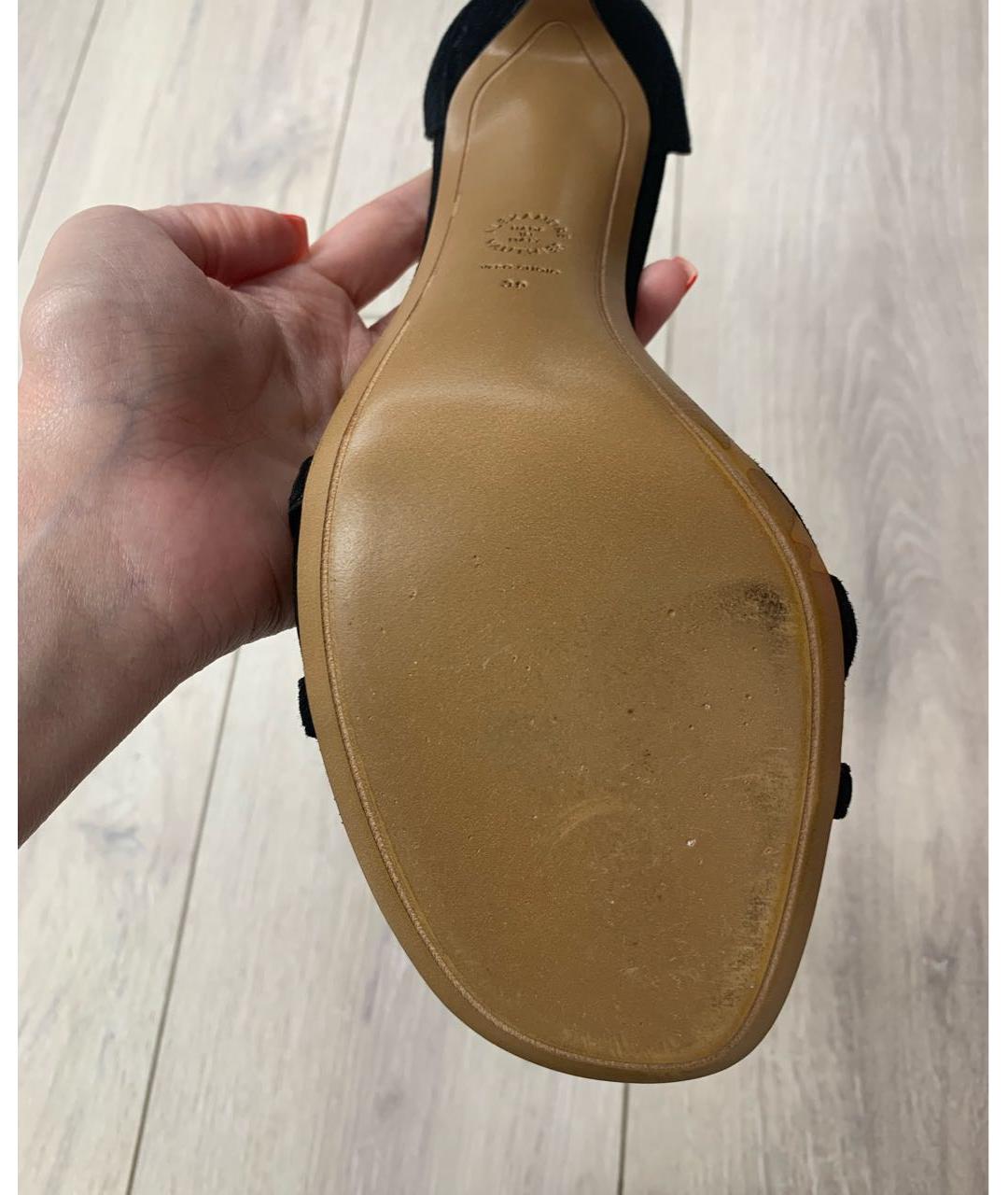 ALEXANDRE VAUTHIER Черные кожаные босоножки, фото 5