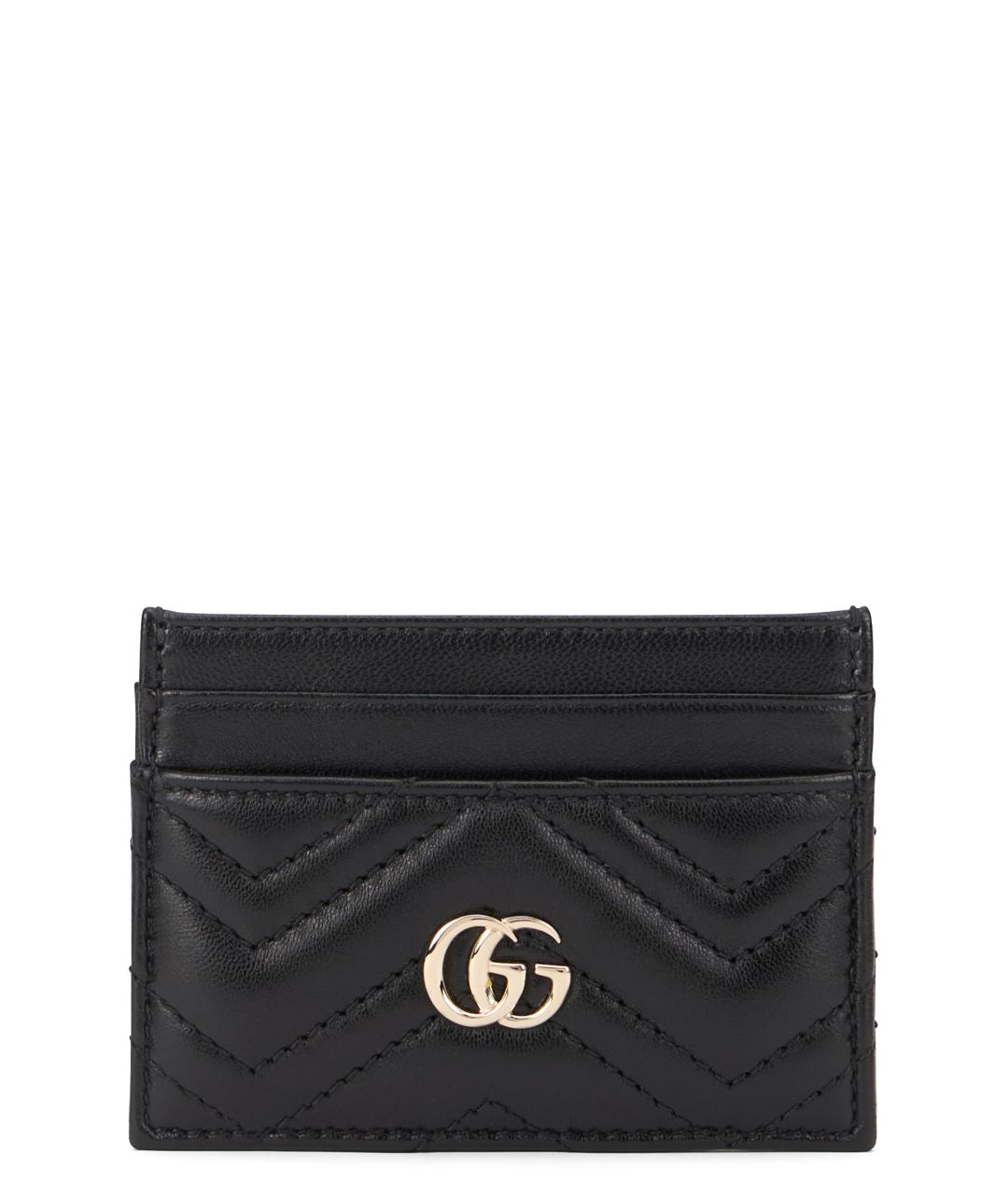 GUCCI Черный кожаный кардхолдер, фото 1