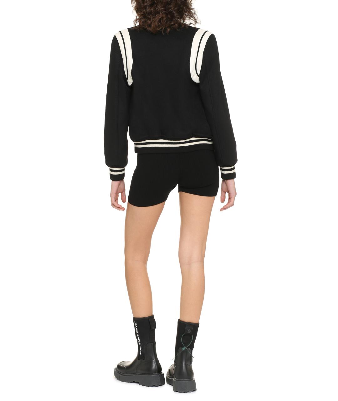 SAINT LAURENT Черная шерстяная куртка, фото 4