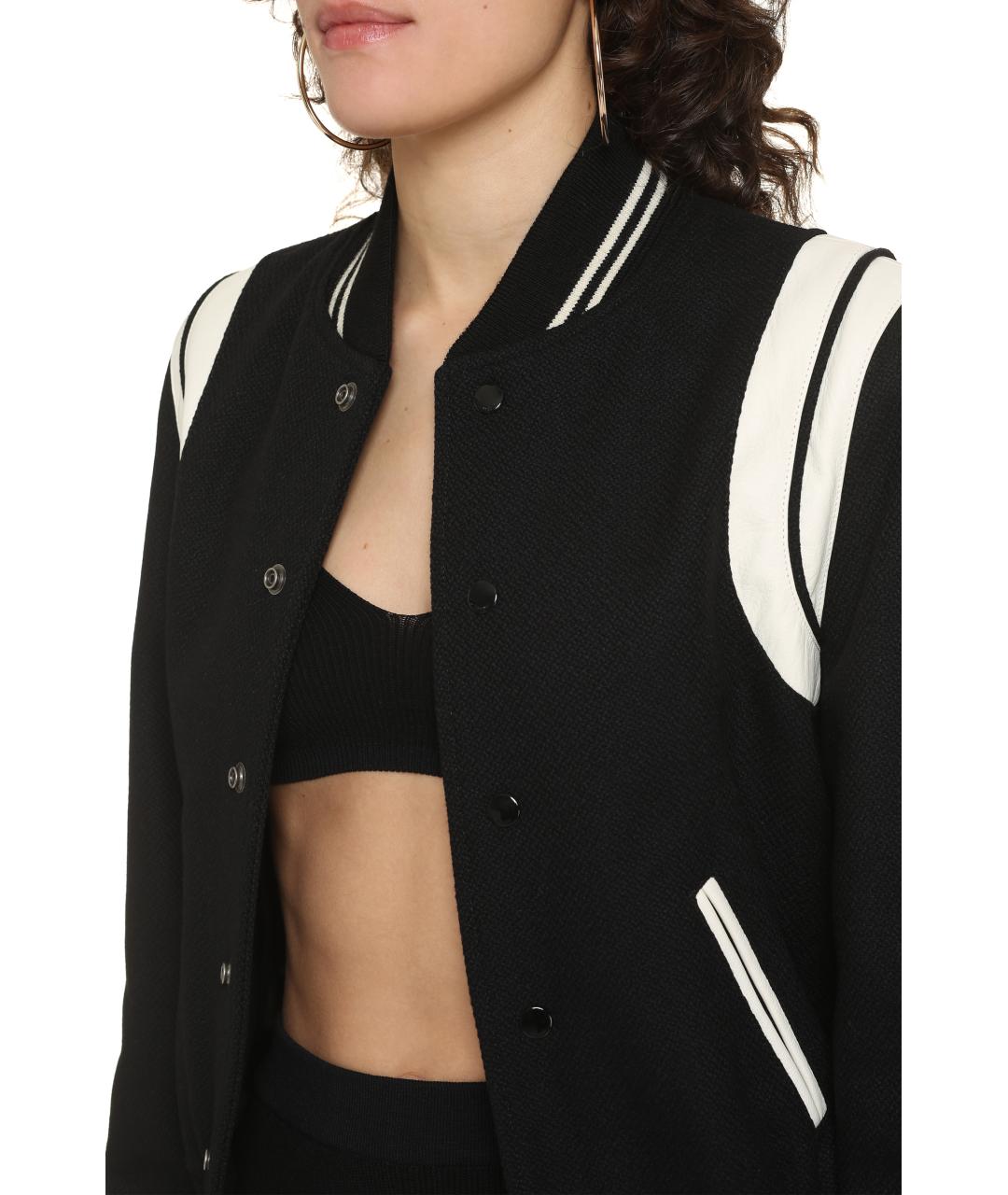 SAINT LAURENT Черная шерстяная куртка, фото 5