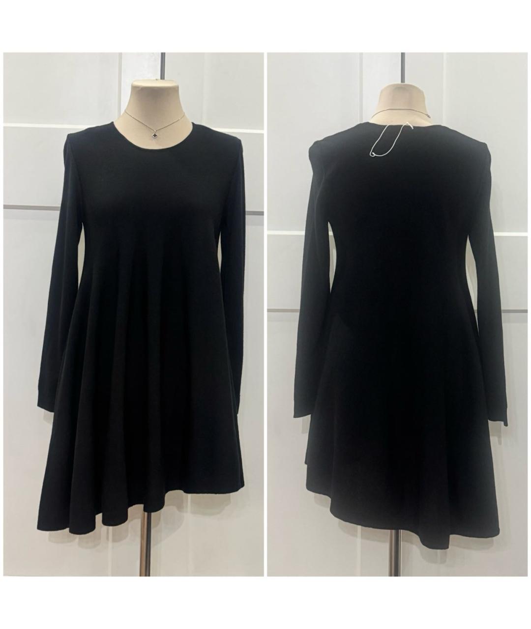 COS Черное шерстяное повседневное платье, фото 5