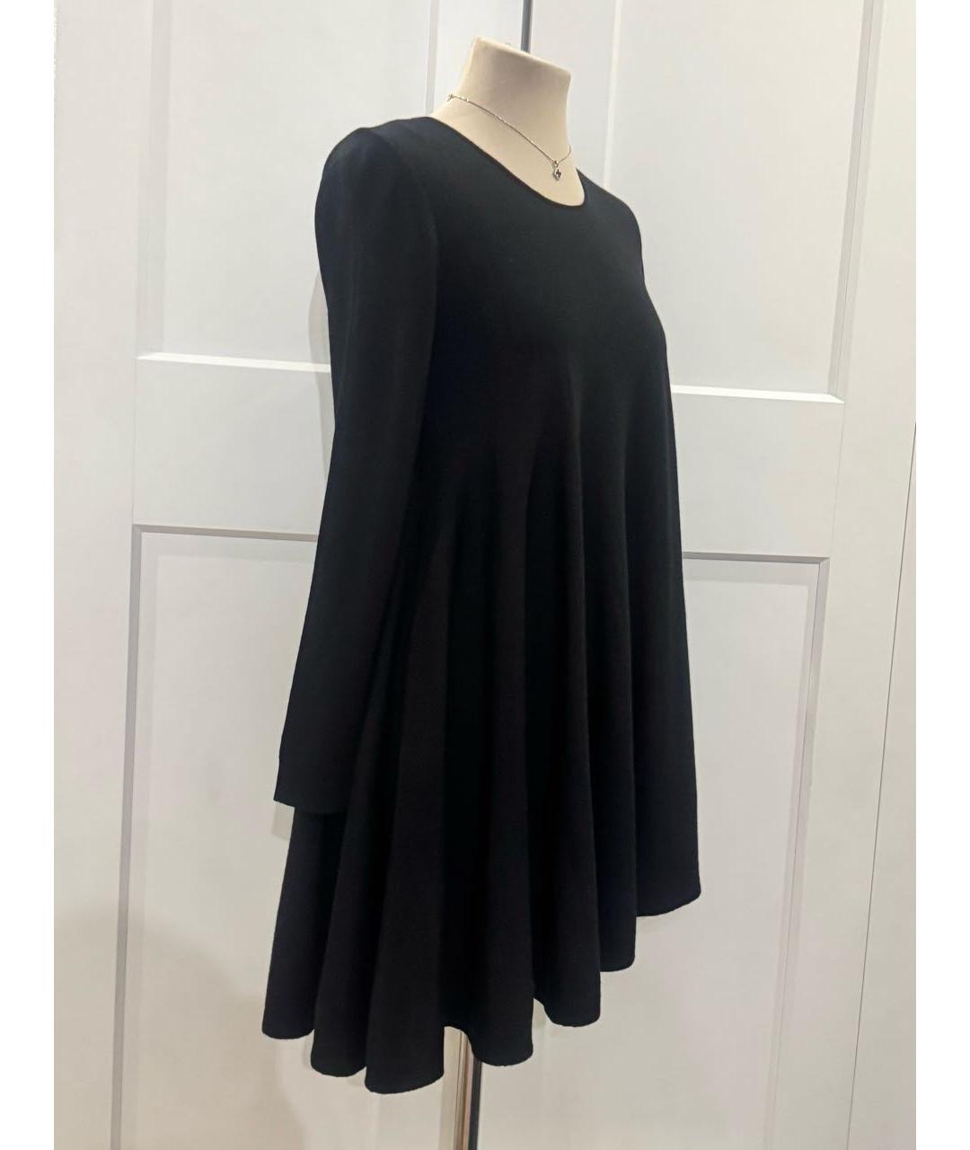 COS Черное шерстяное повседневное платье, фото 7