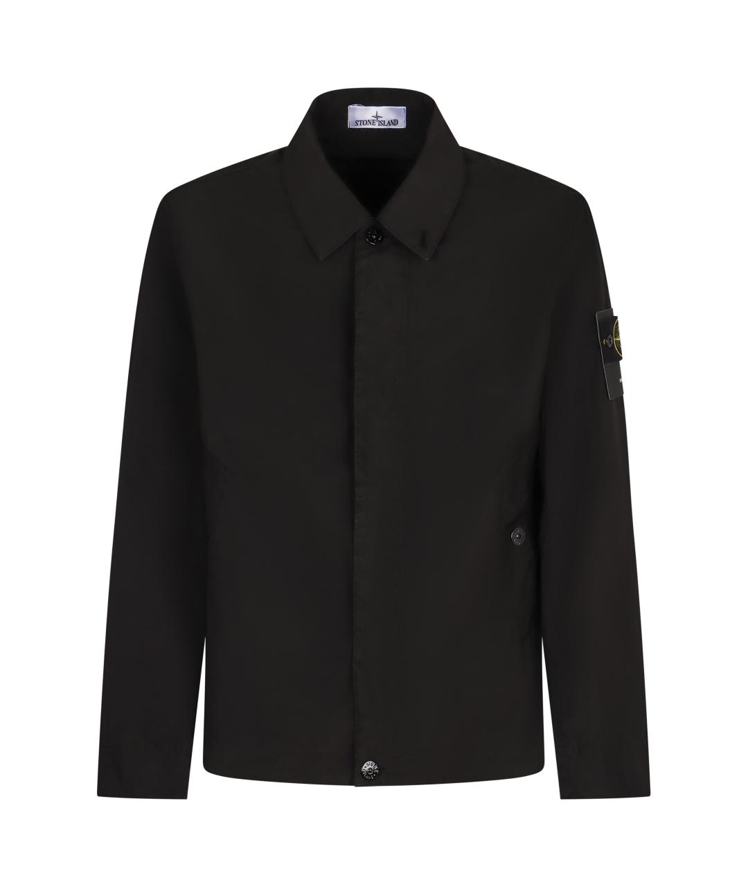 STONE ISLAND Черная полиэстеровая куртка, фото 1