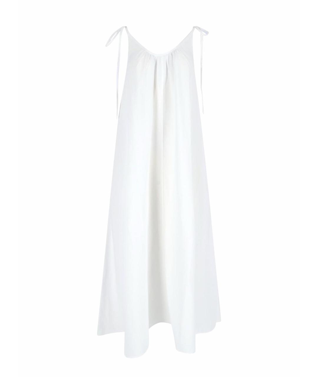 ANINE BING Белое хлопковое коктейльное платье, фото 1