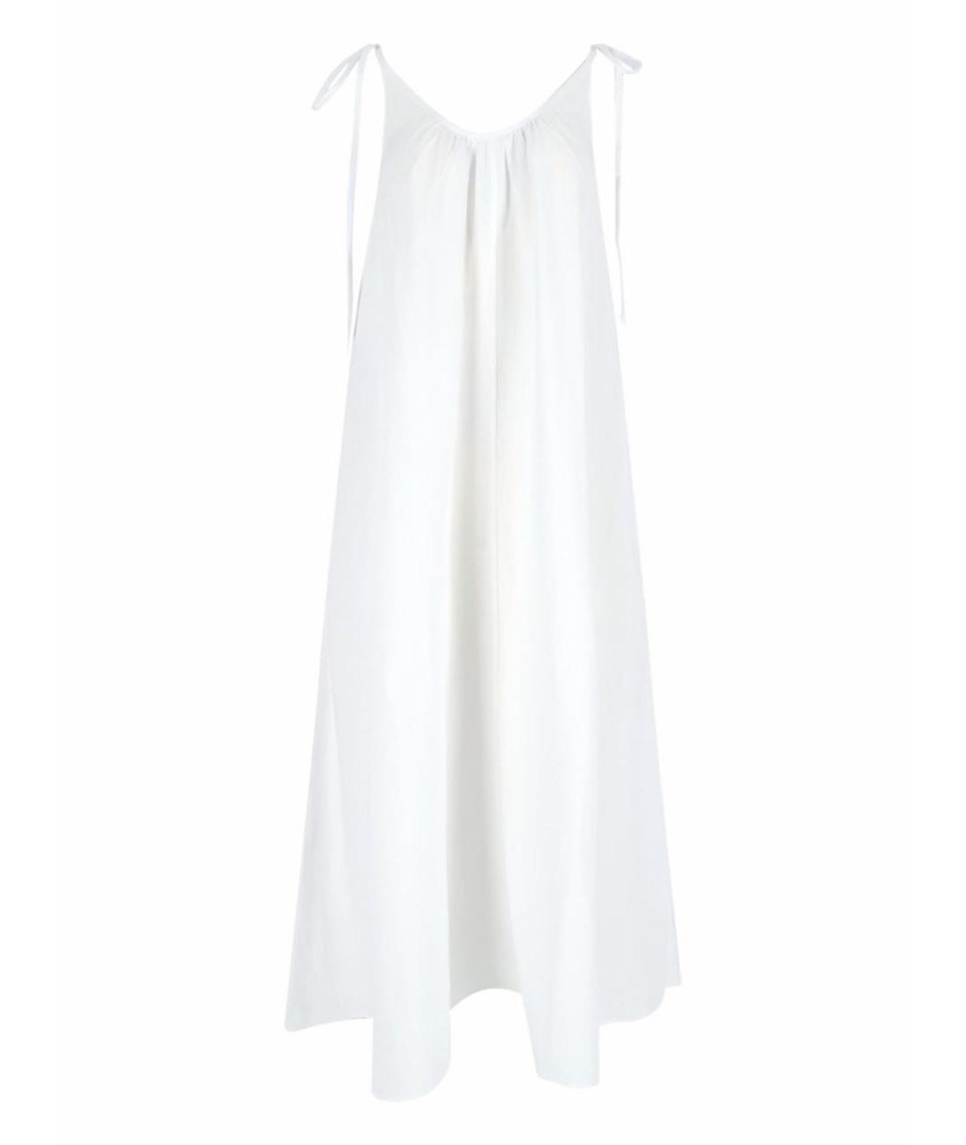 ANINE BING Белое хлопковое коктейльное платье, фото 5
