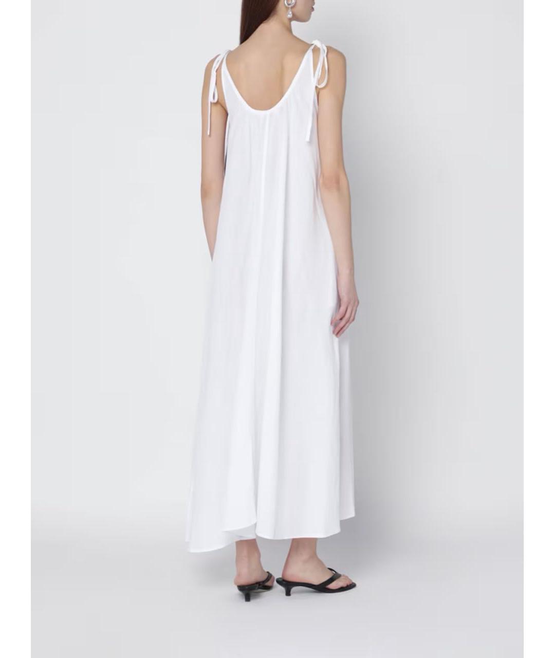 ANINE BING Белое хлопковое коктейльное платье, фото 3