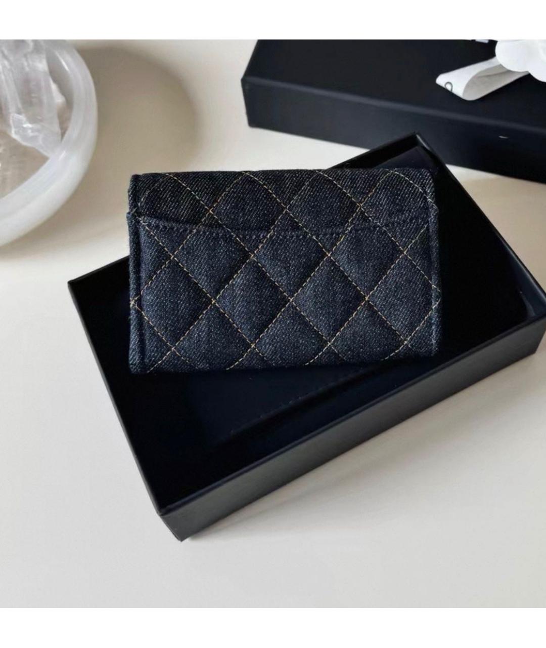 CHANEL Темно-синий кошелек, фото 5