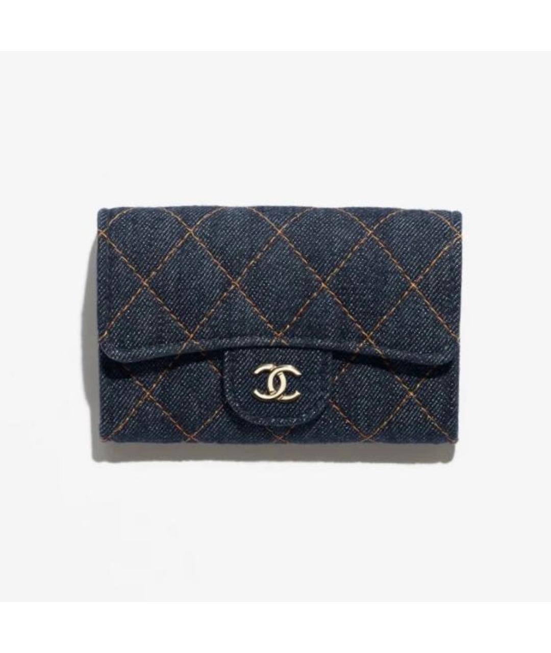 CHANEL Темно-синий кошелек, фото 6