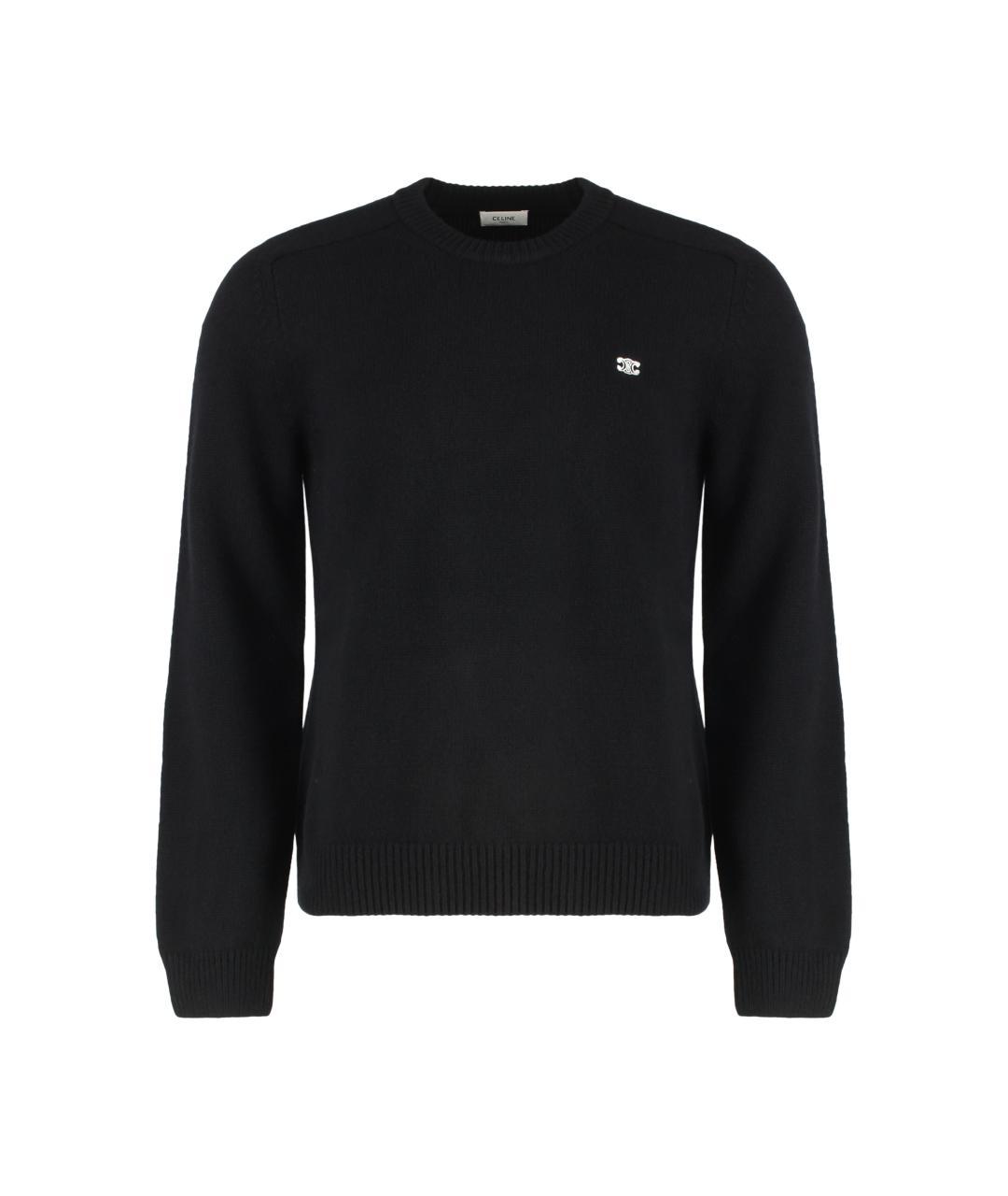 CELINE Черный шерстяной джемпер / свитер, фото 3