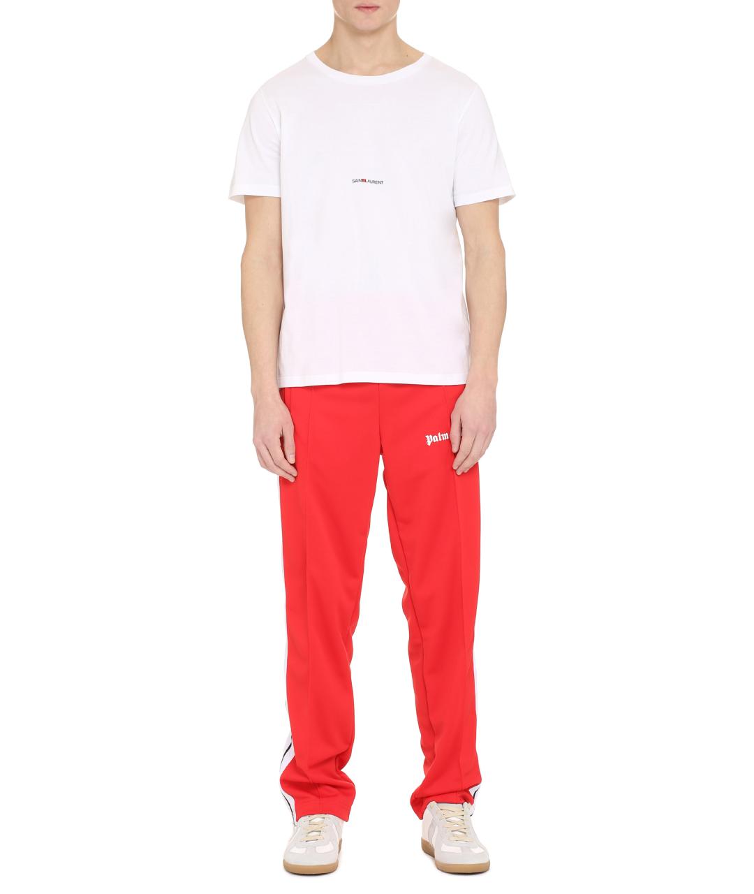 SAINT LAURENT Белая хлопковая футболка, фото 3